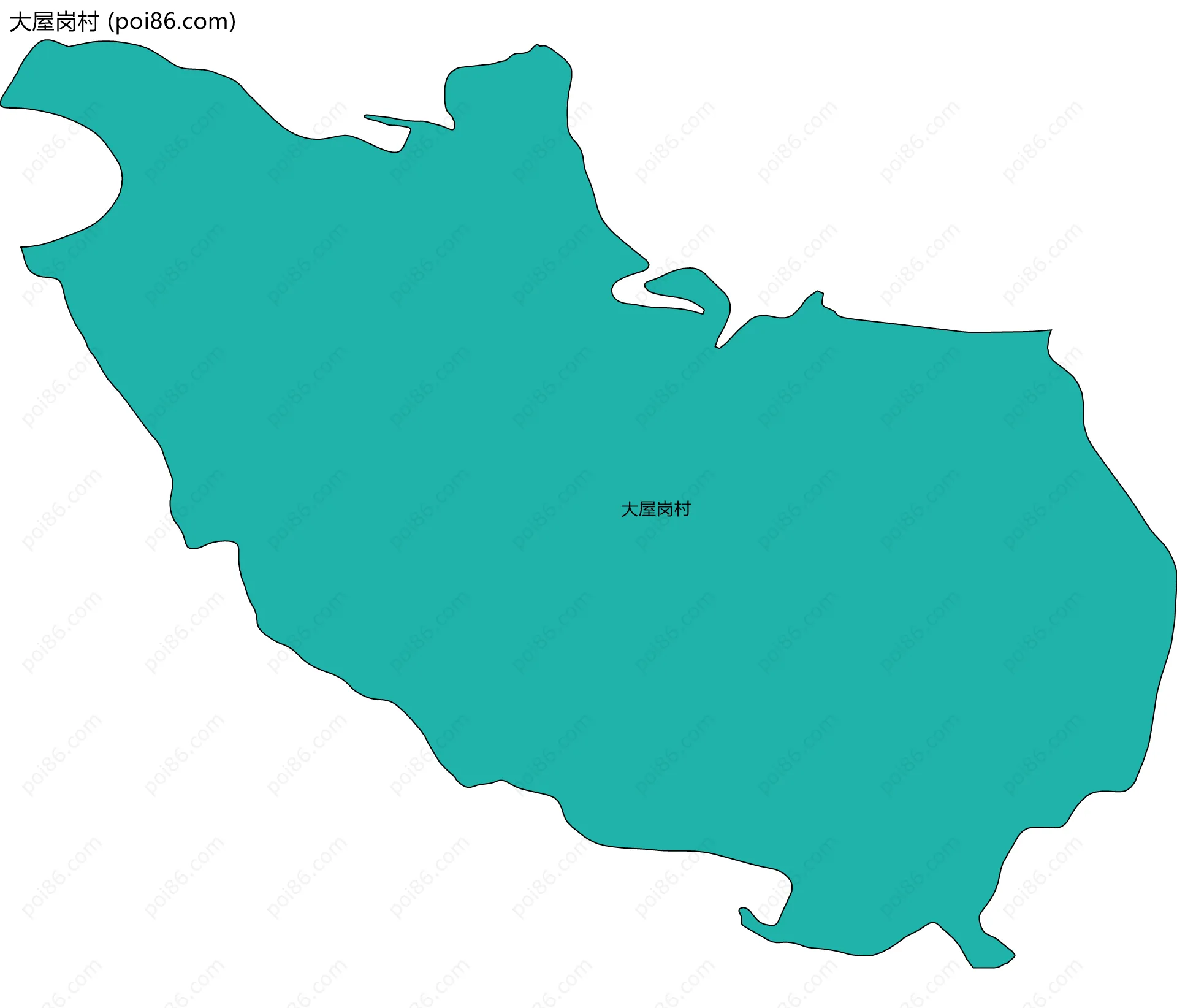 大屋岗村边界地图