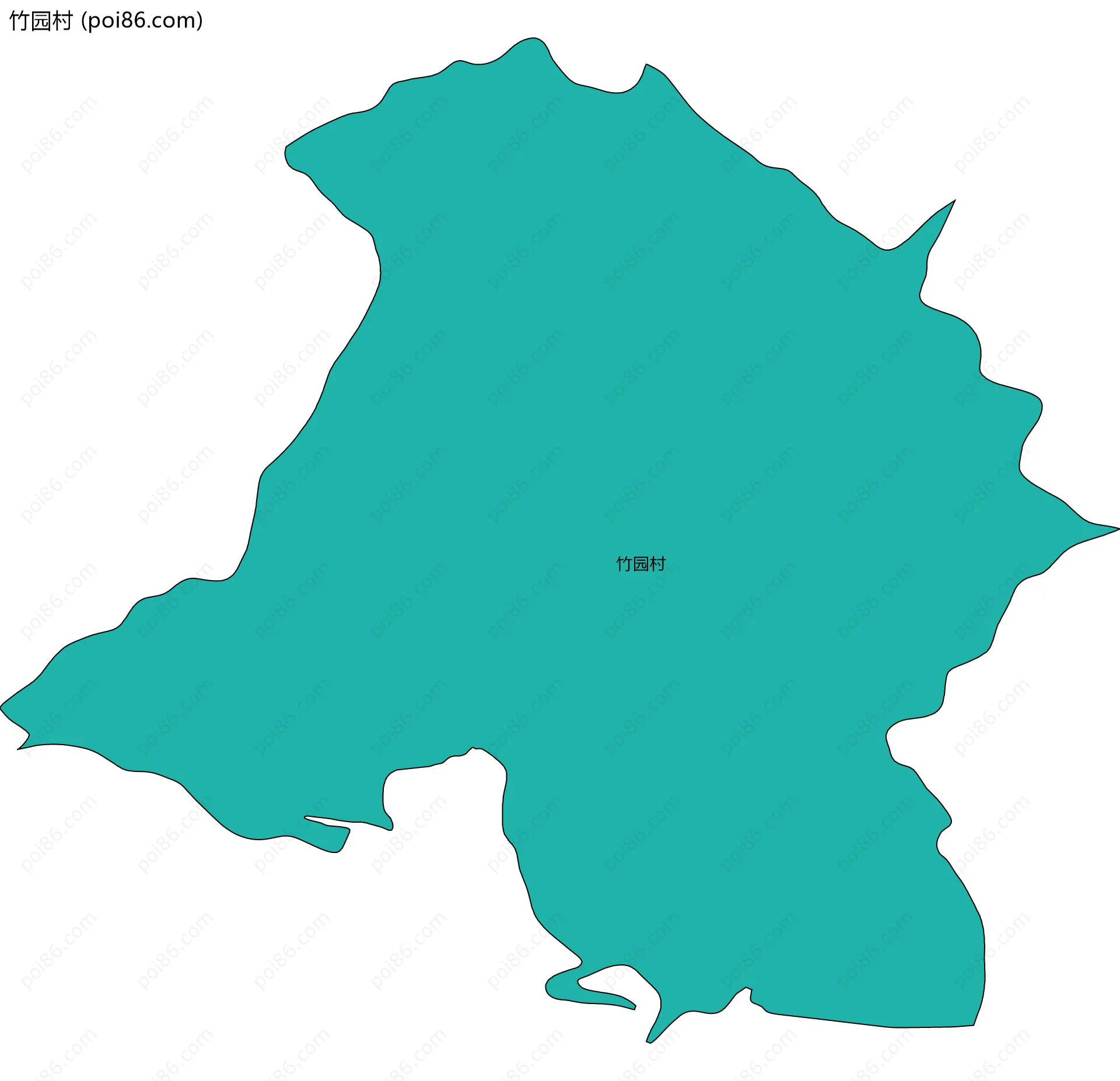竹园村边界地图