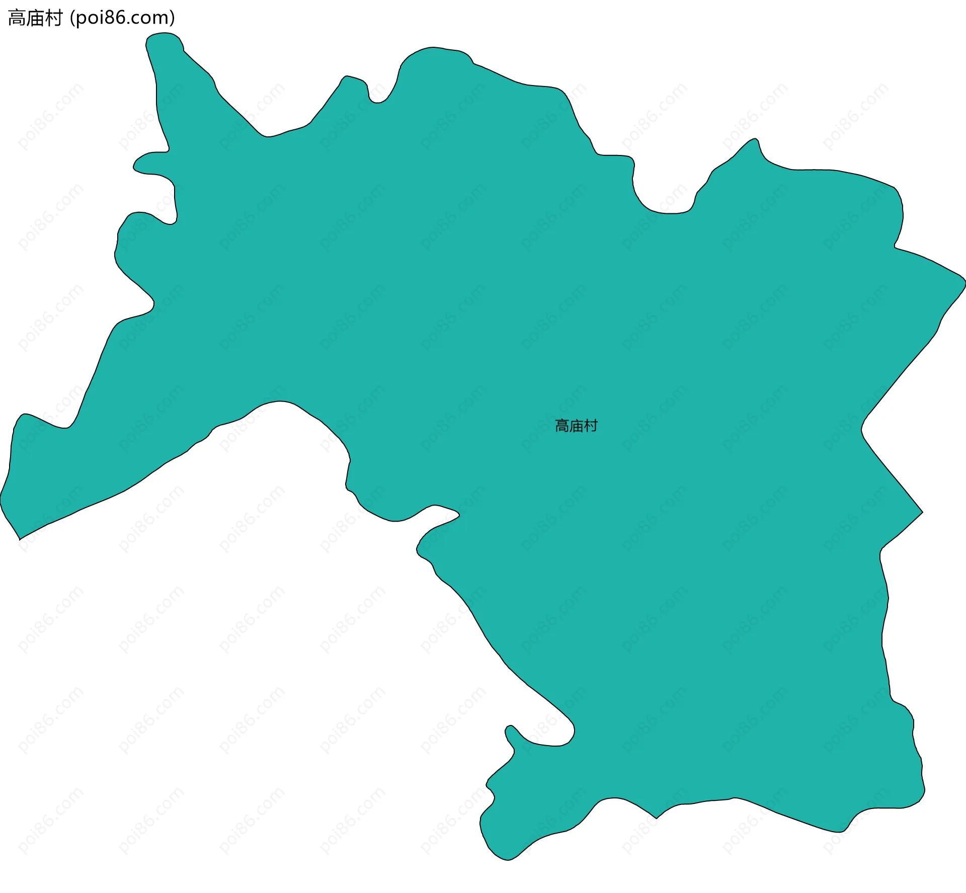 高庙村边界地图