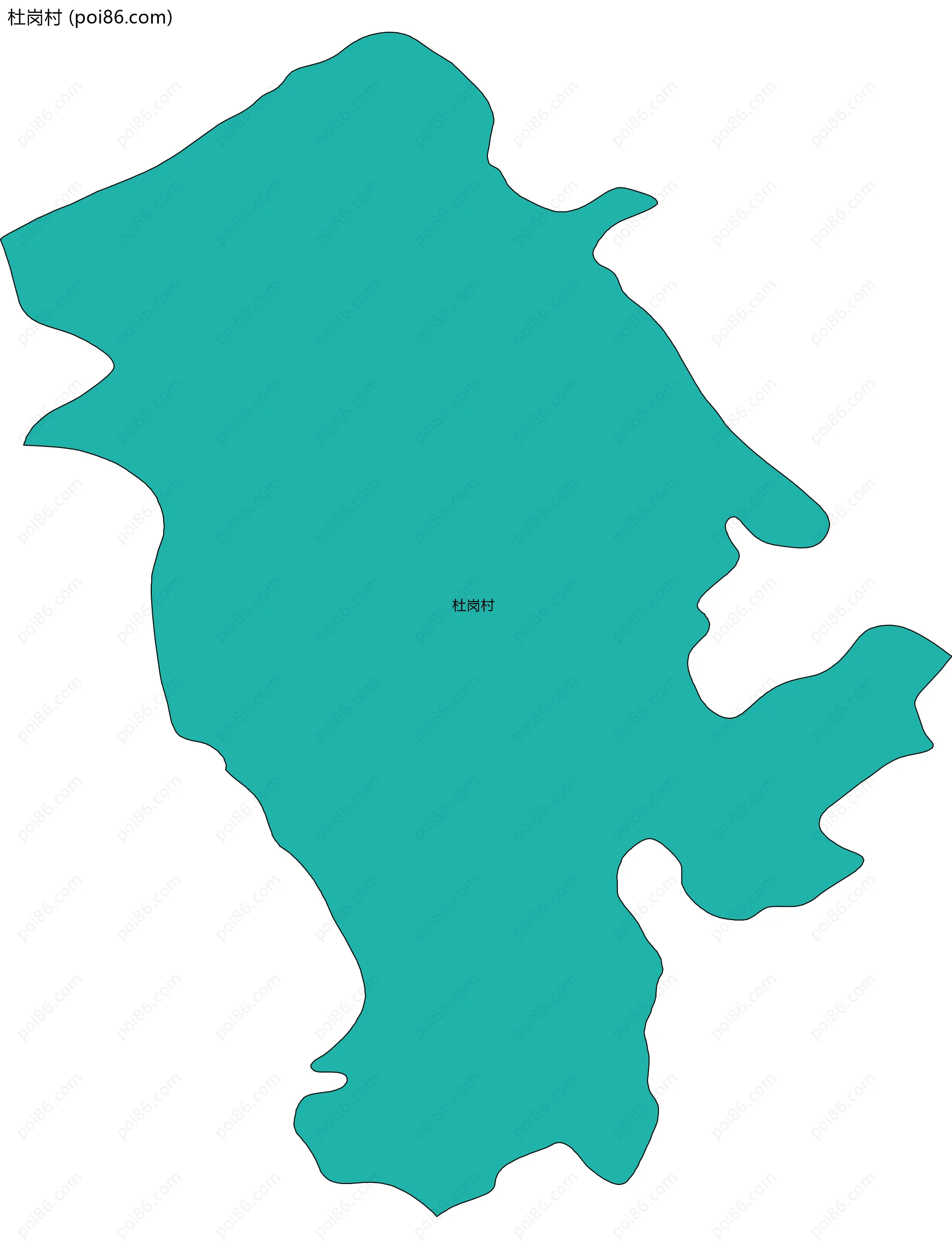 杜岗村边界地图