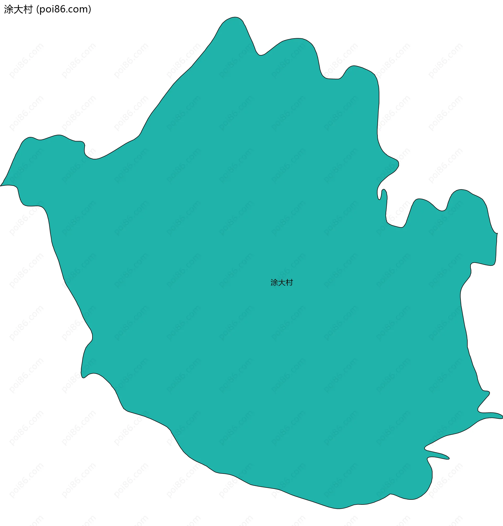 涂大村边界地图