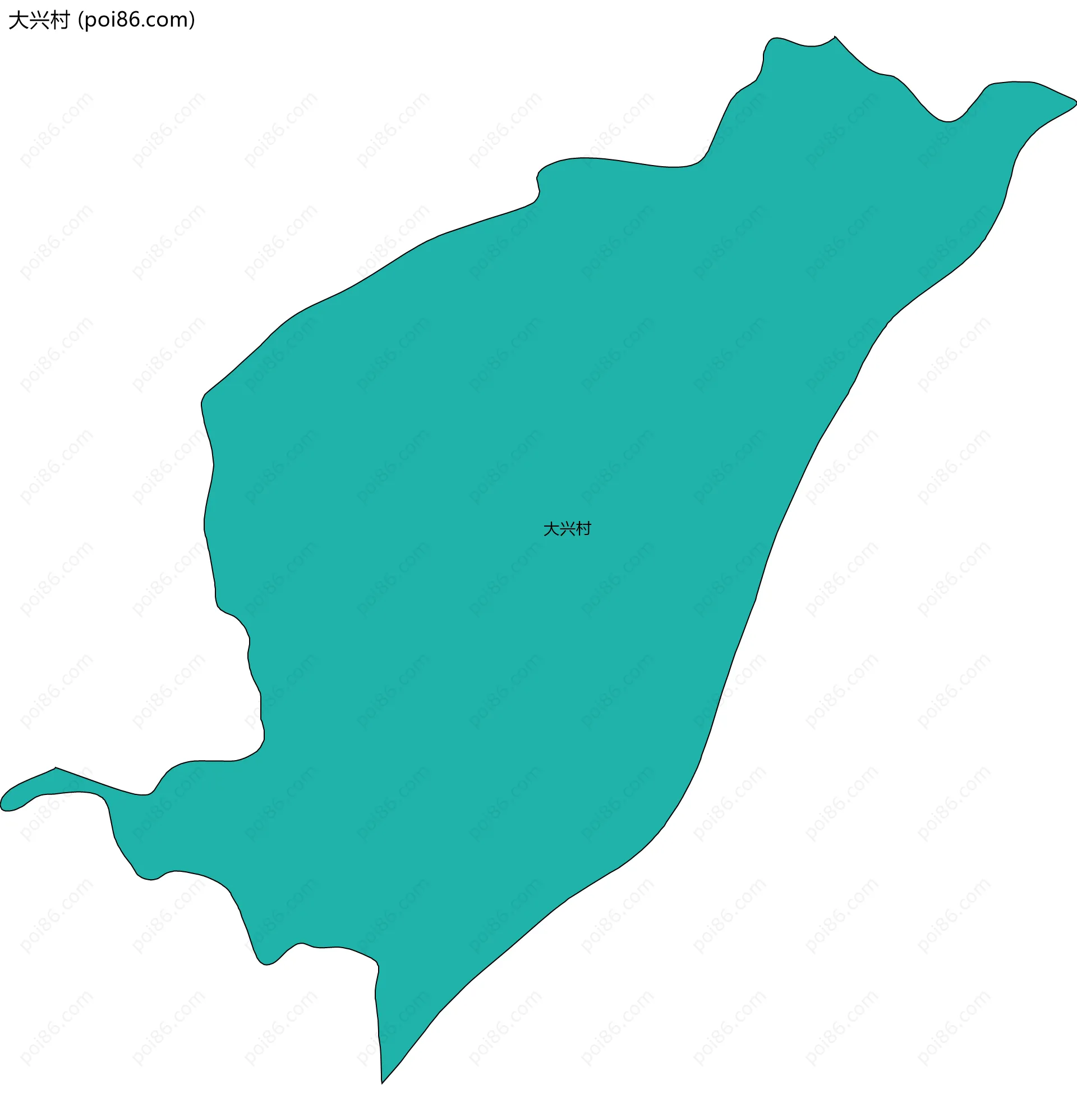 大兴村边界地图