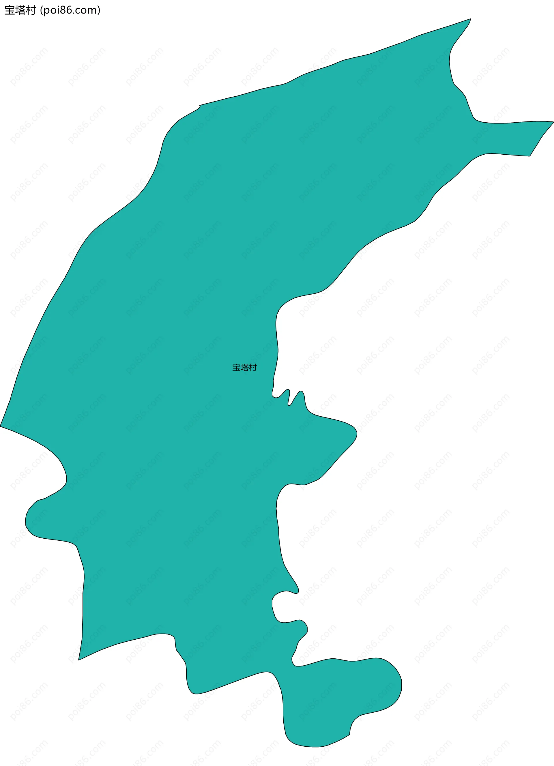 宝塔村边界地图