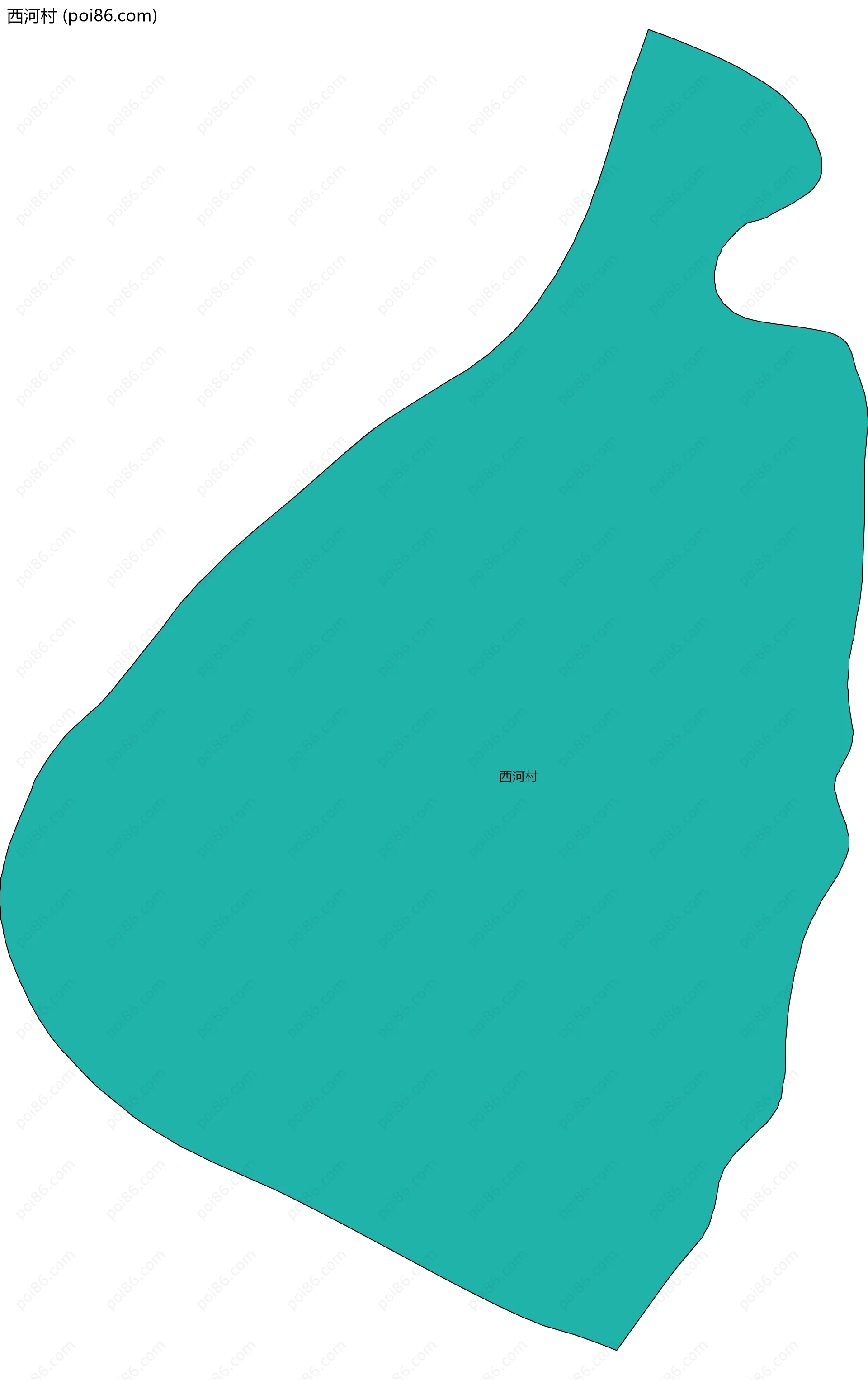 西河村边界地图