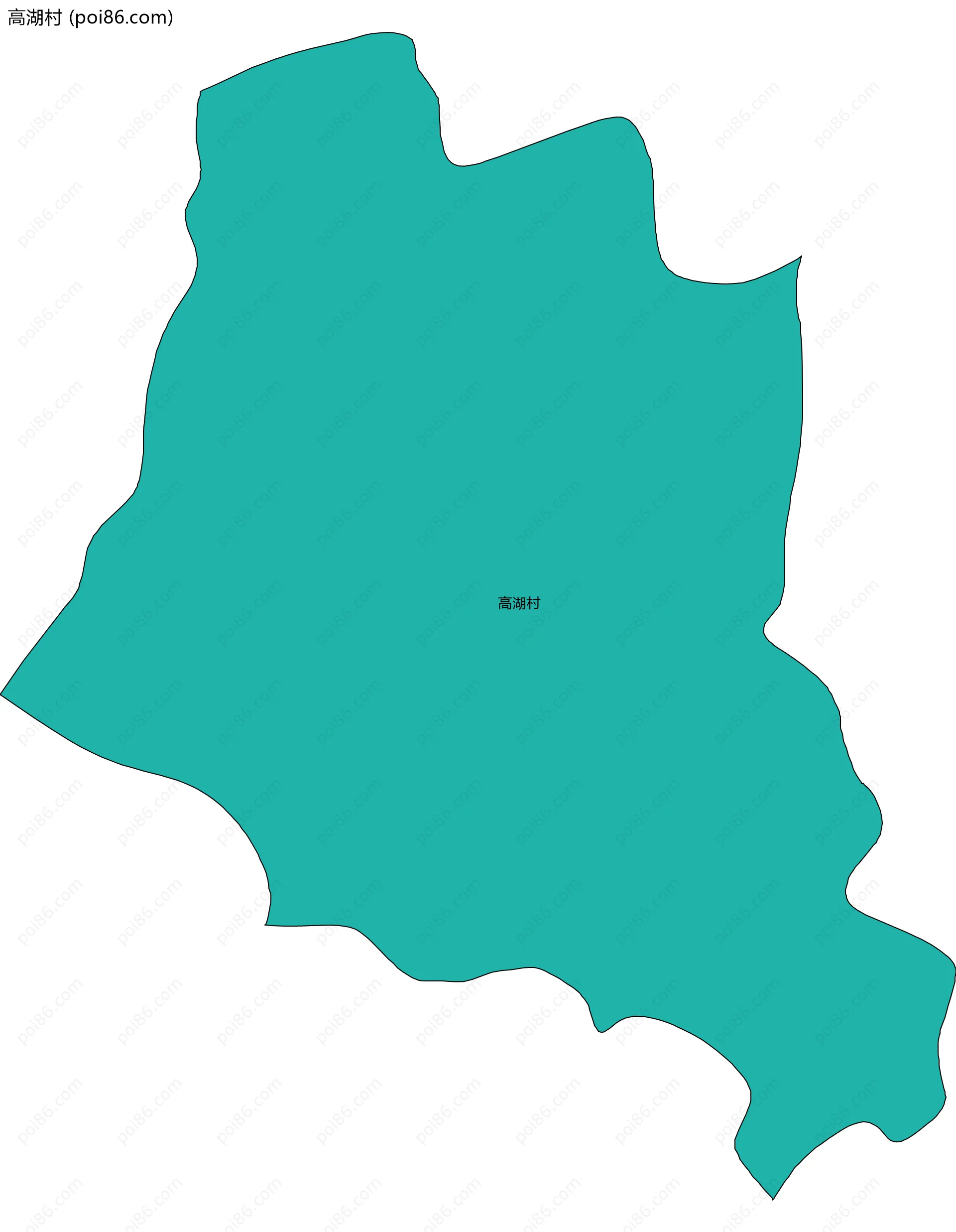 高湖村边界地图