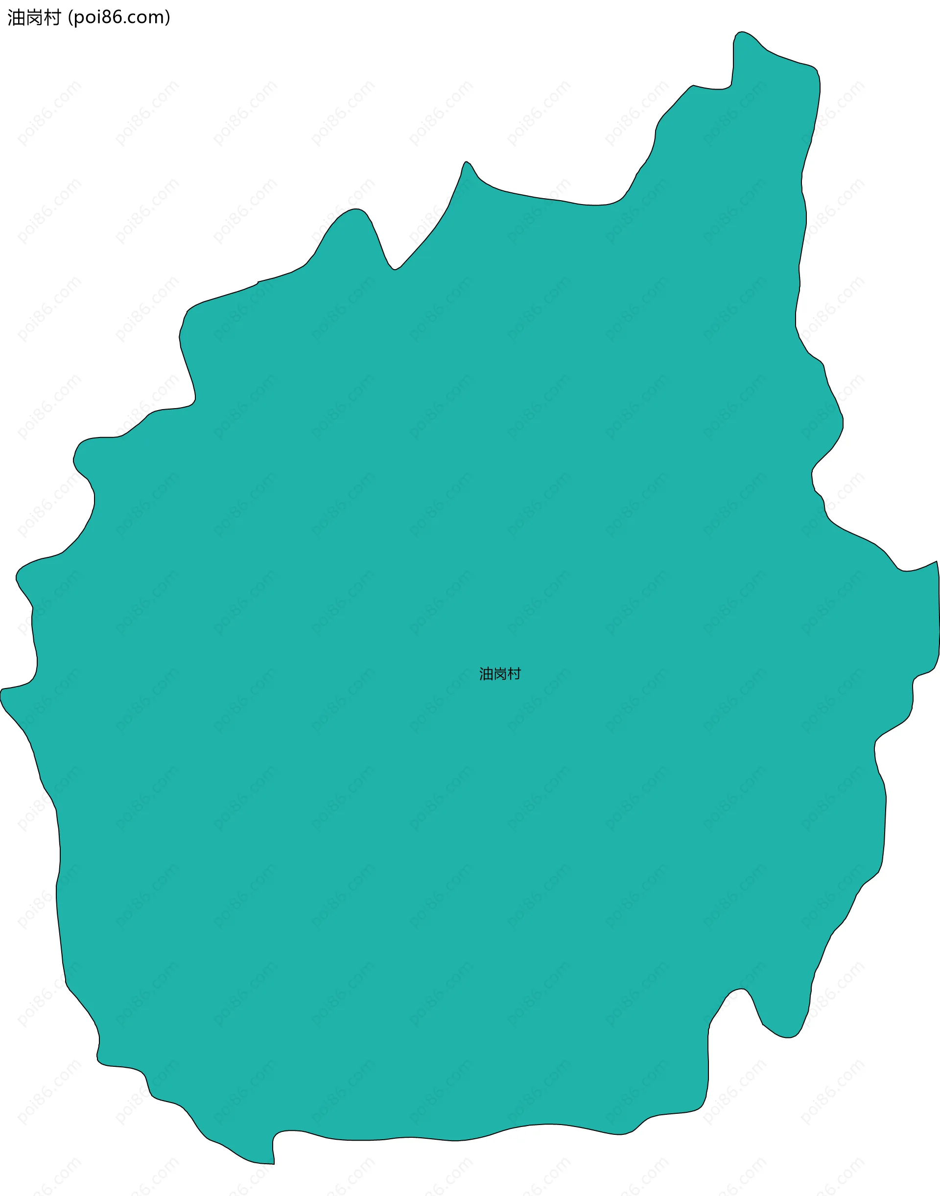 油岗村边界地图