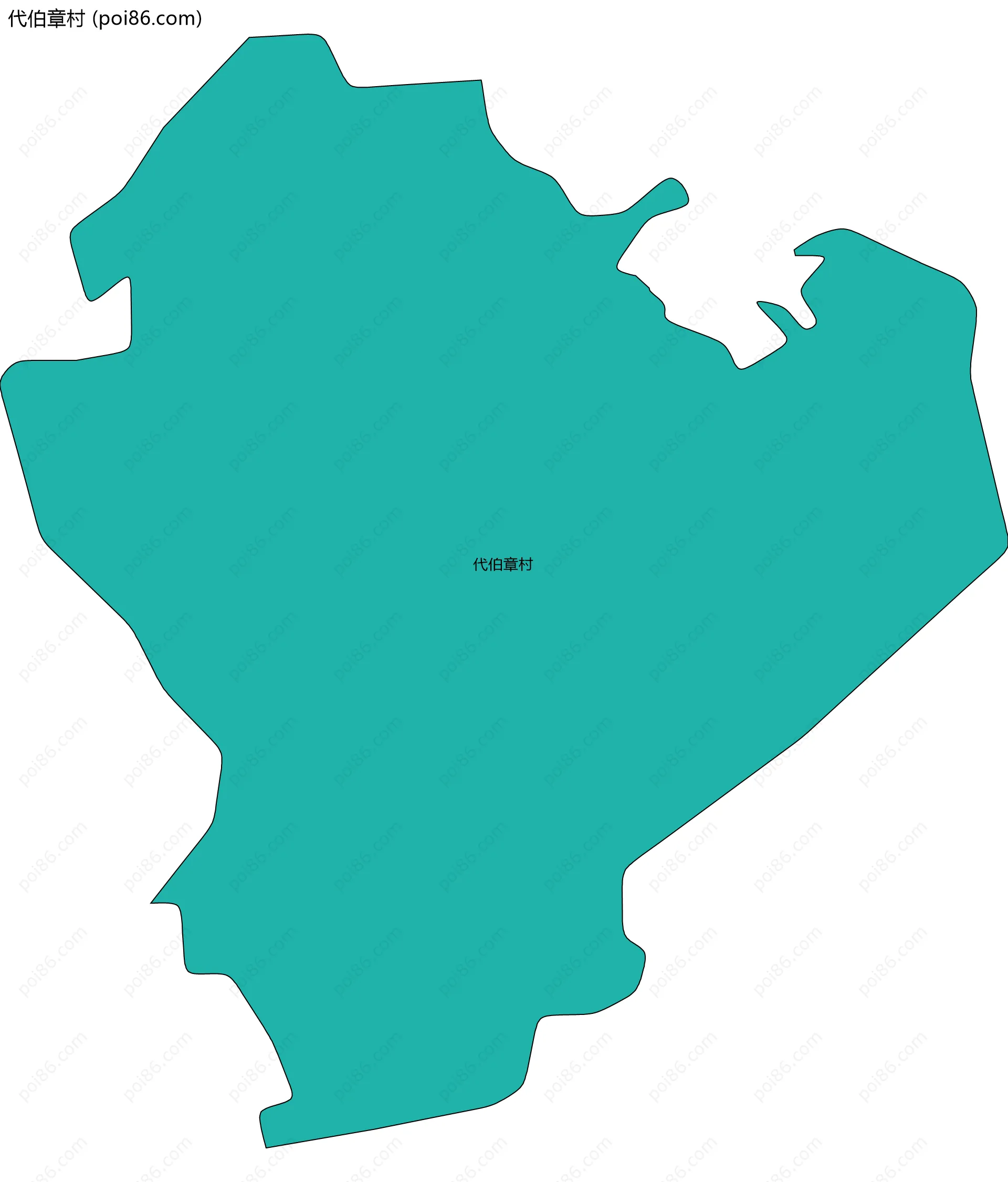 代伯章村边界地图