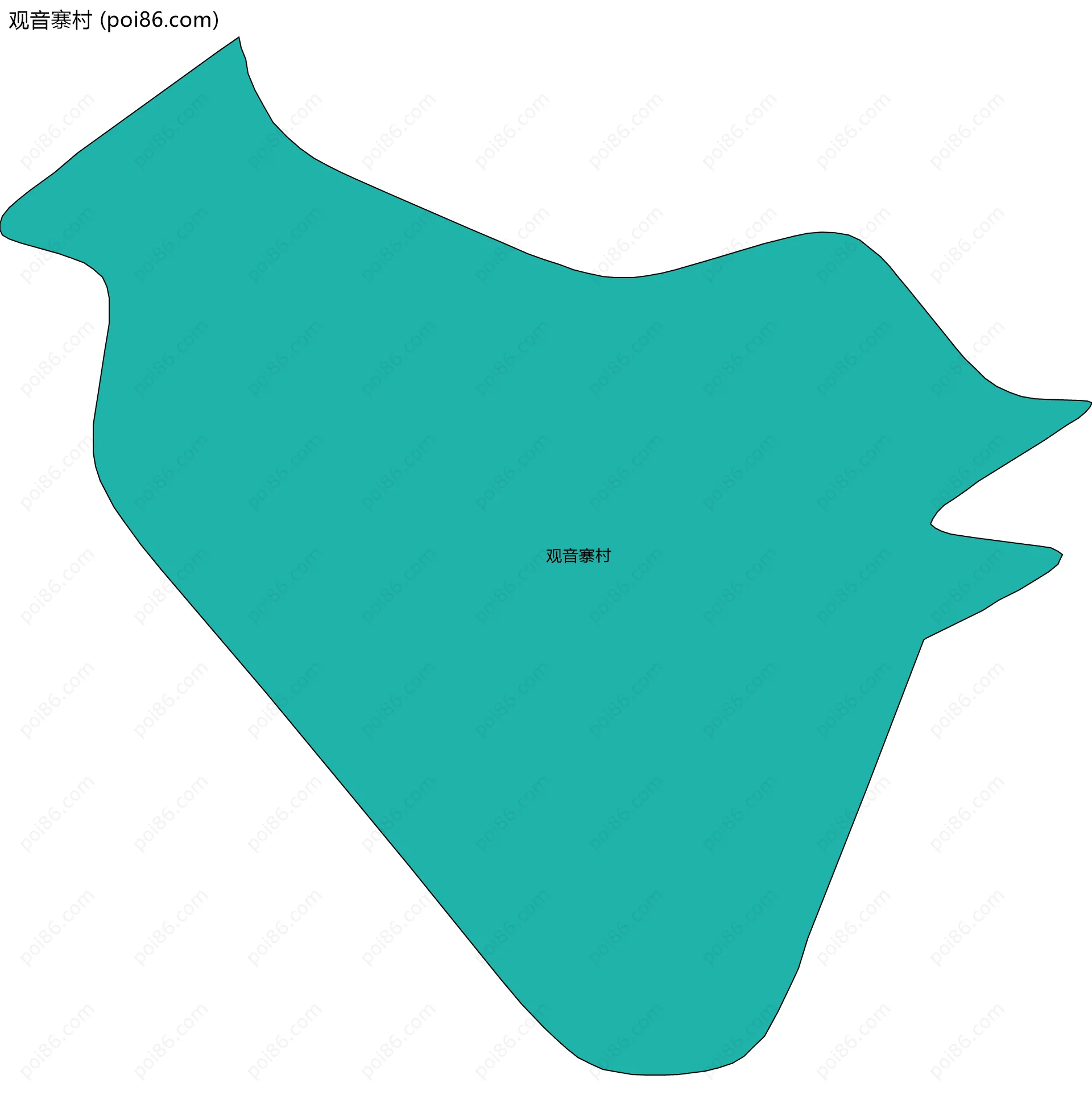 观音寨村边界地图