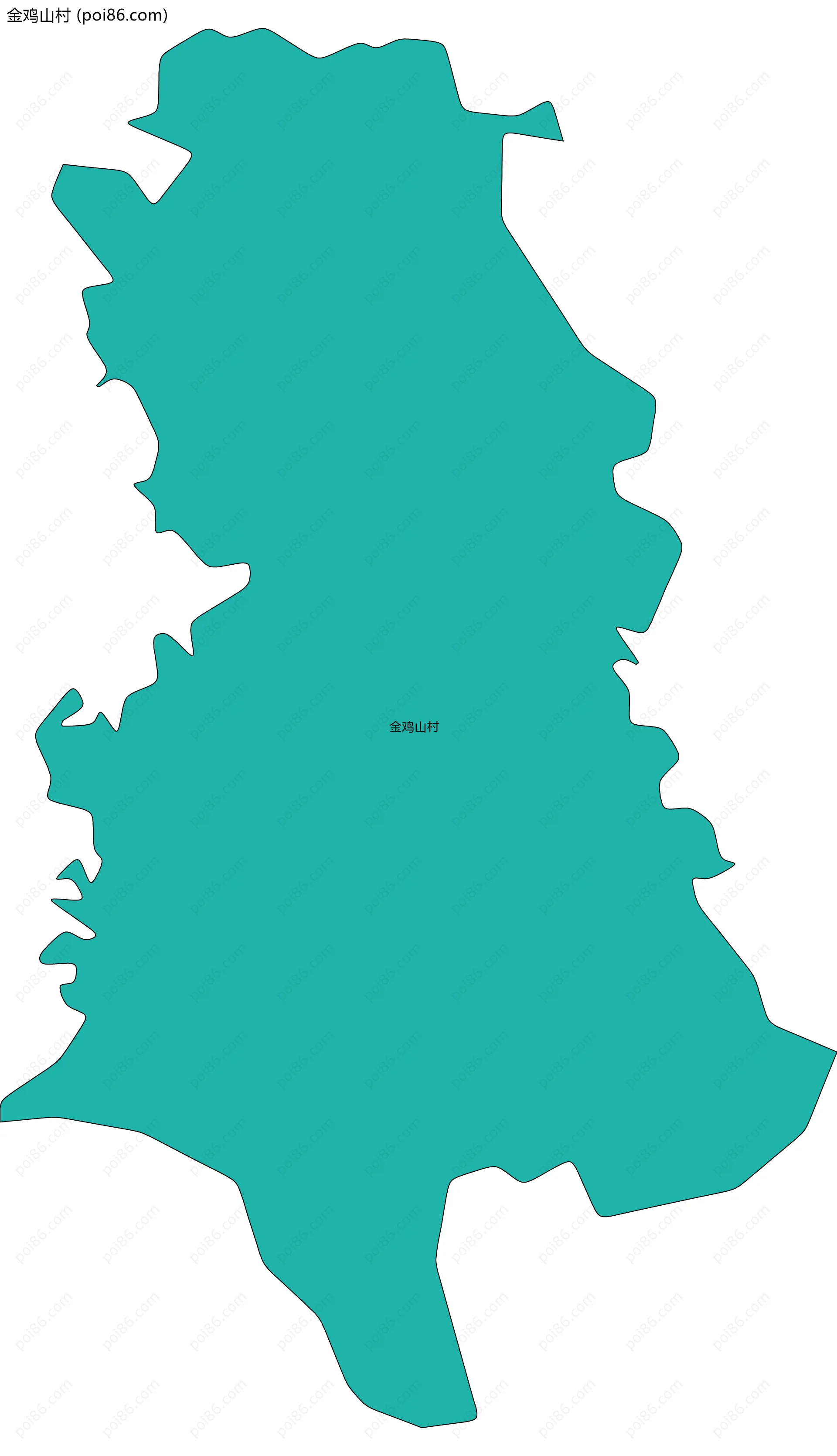 金鸡山村边界地图