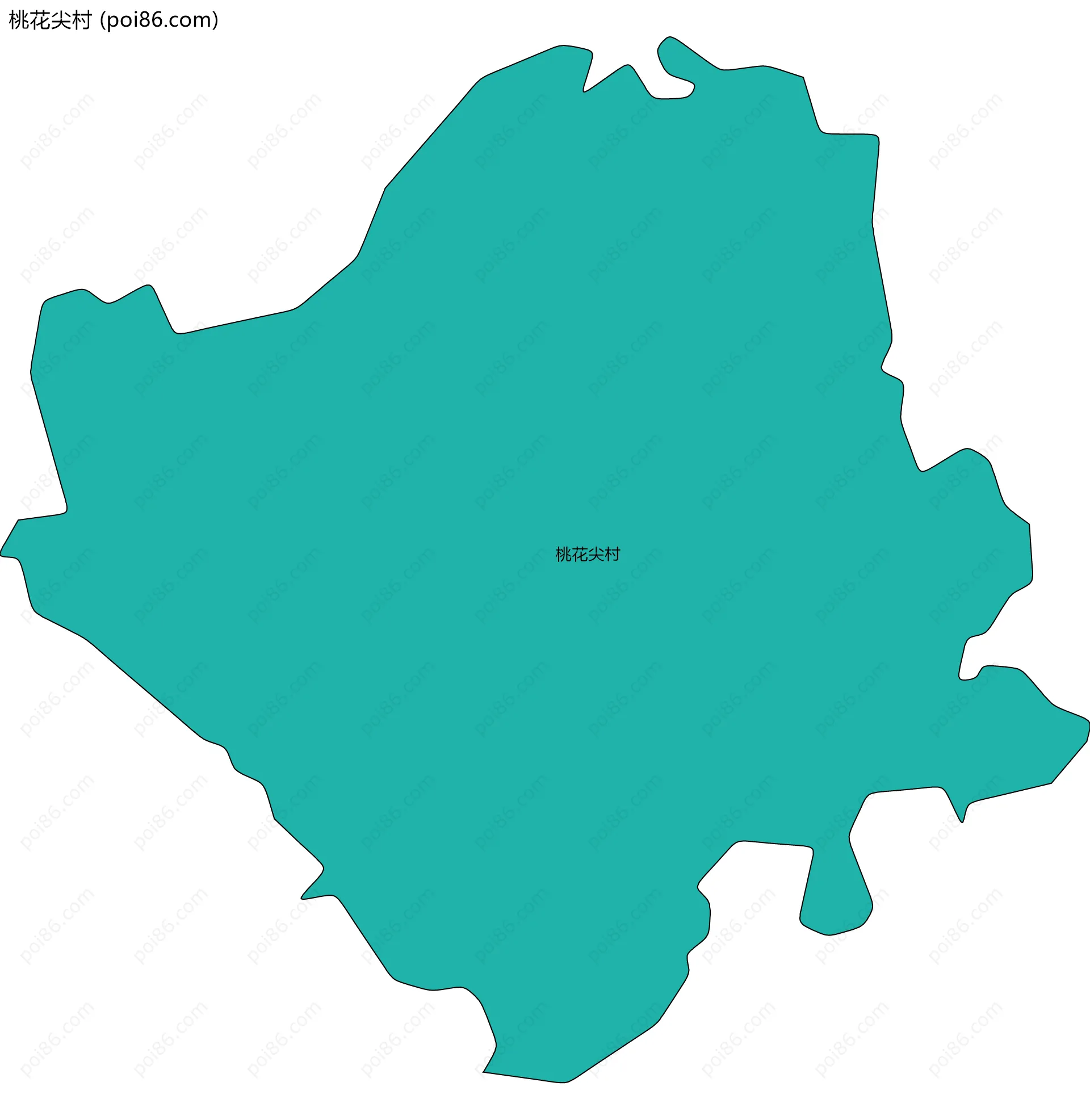 桃花尖村边界地图