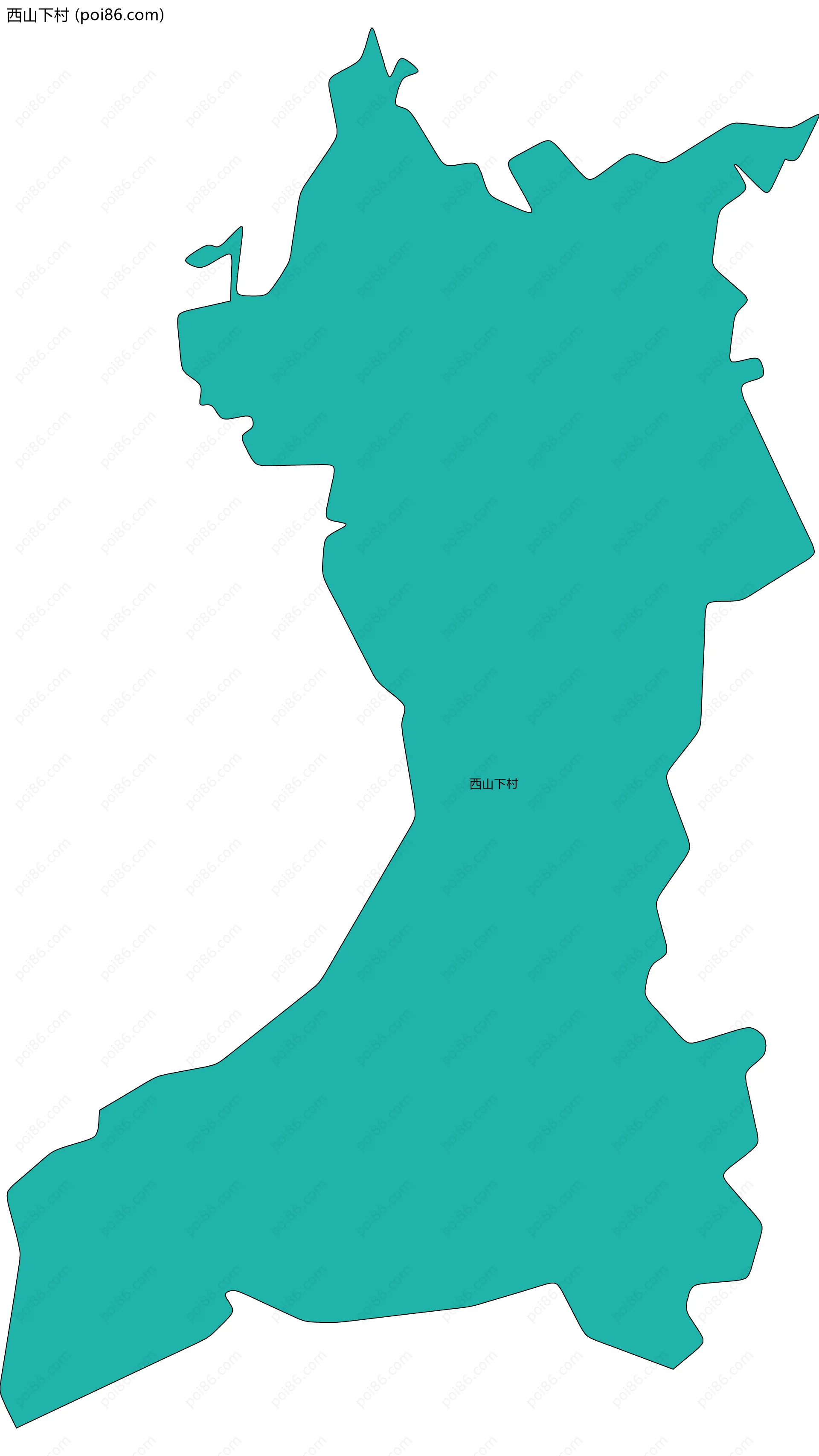 西山下村边界地图