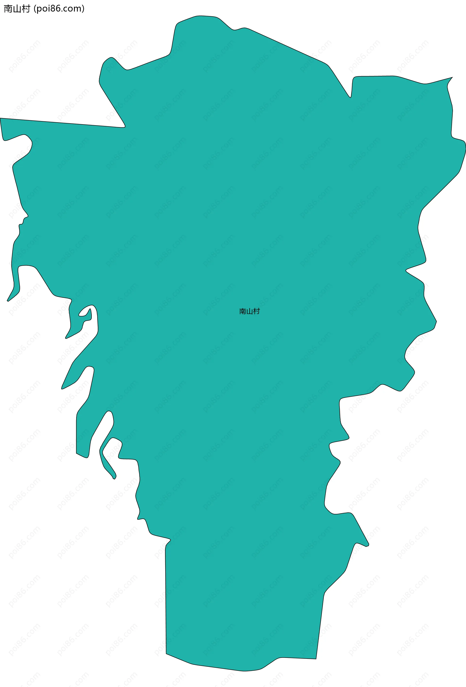 南山村边界地图