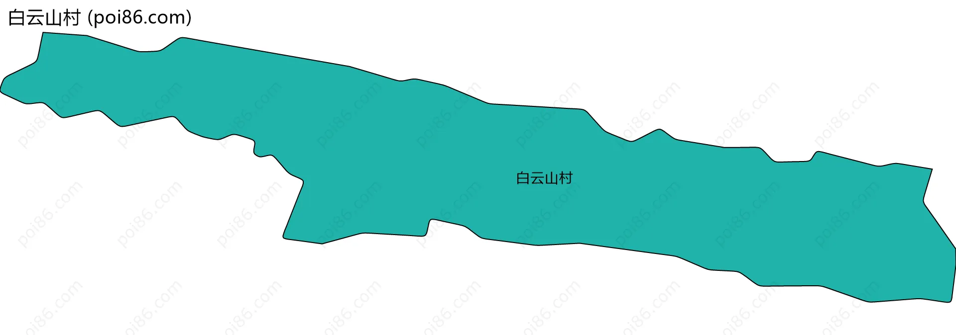 白云山村边界地图