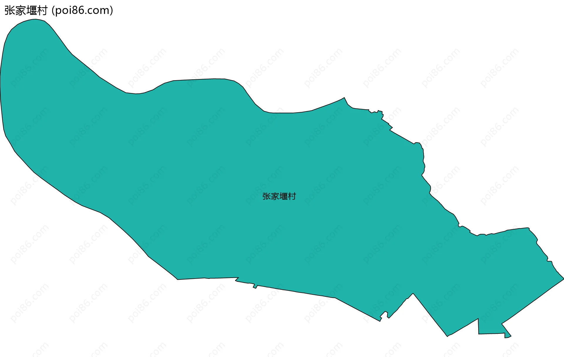 张家堰村边界地图