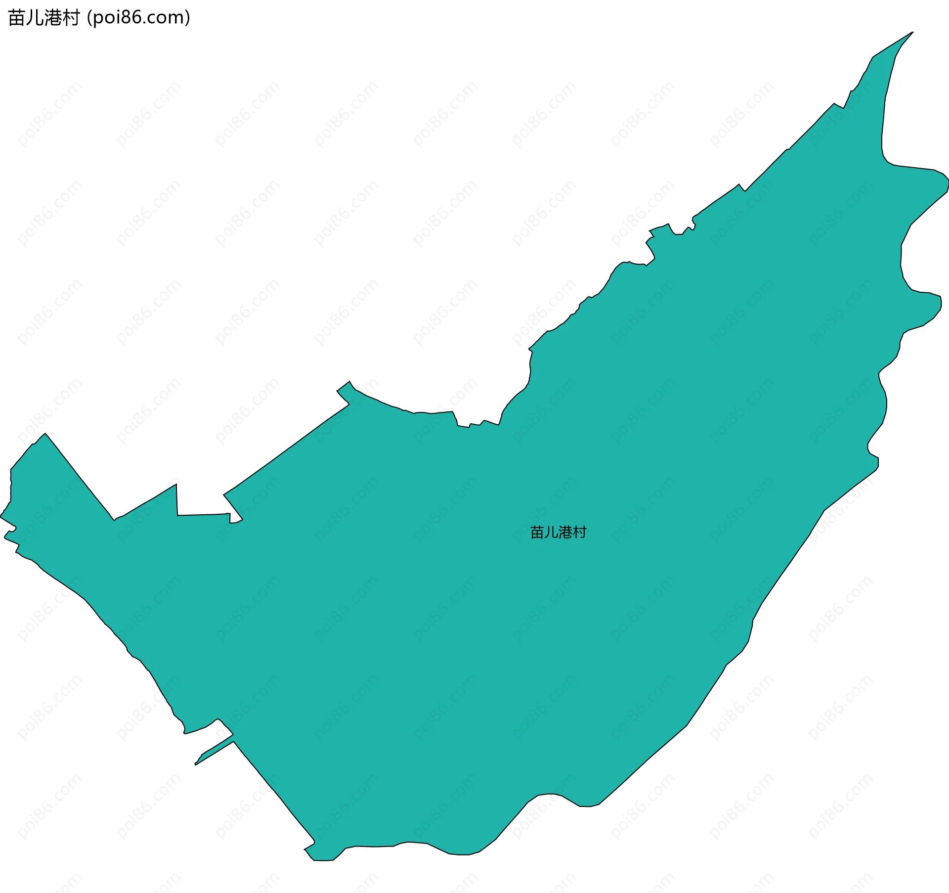 苗儿港村边界地图