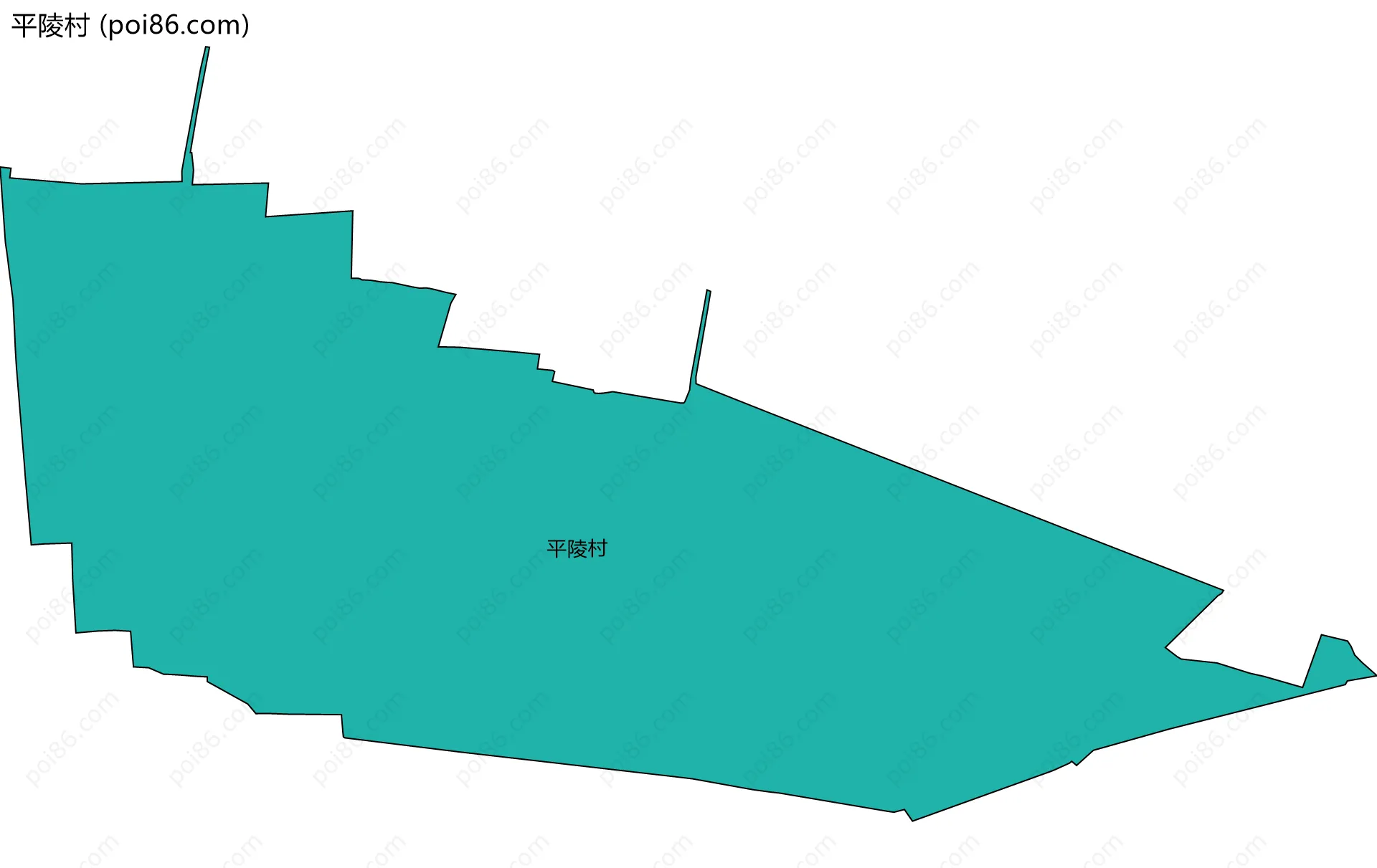 平陵村边界地图