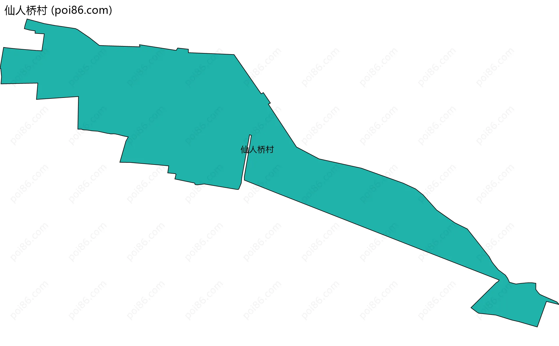 仙人桥村边界地图