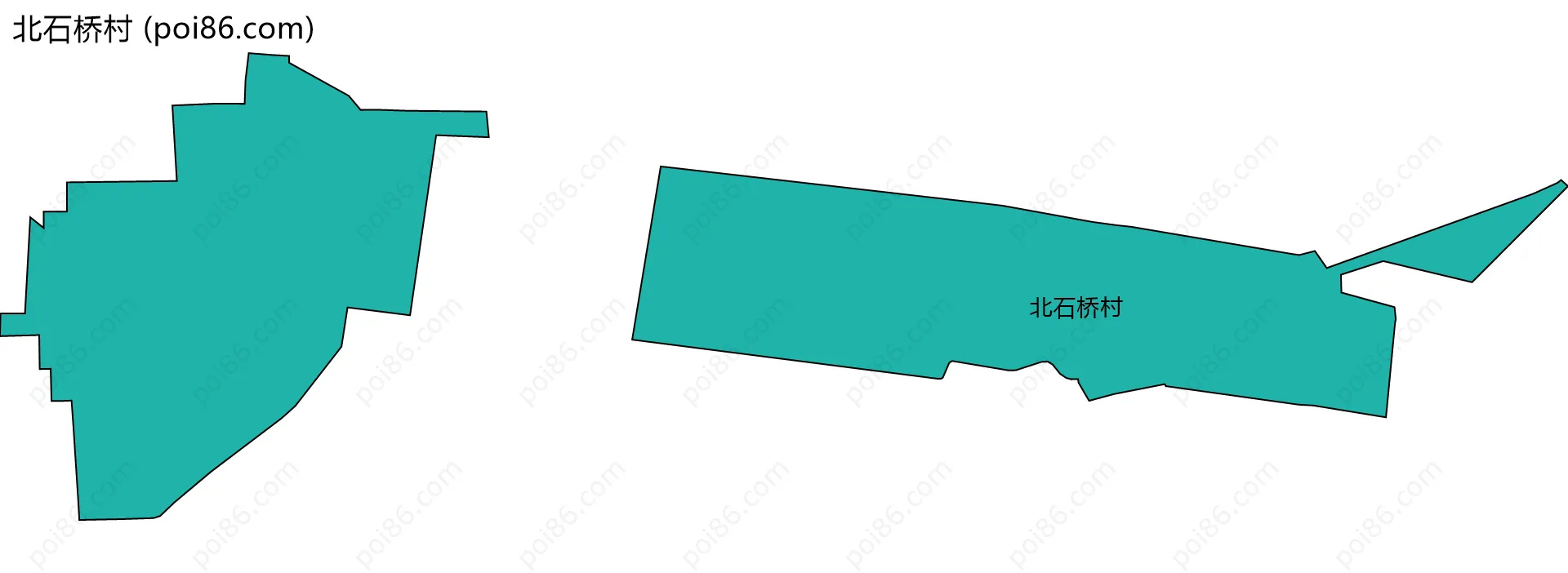 北石桥村边界地图