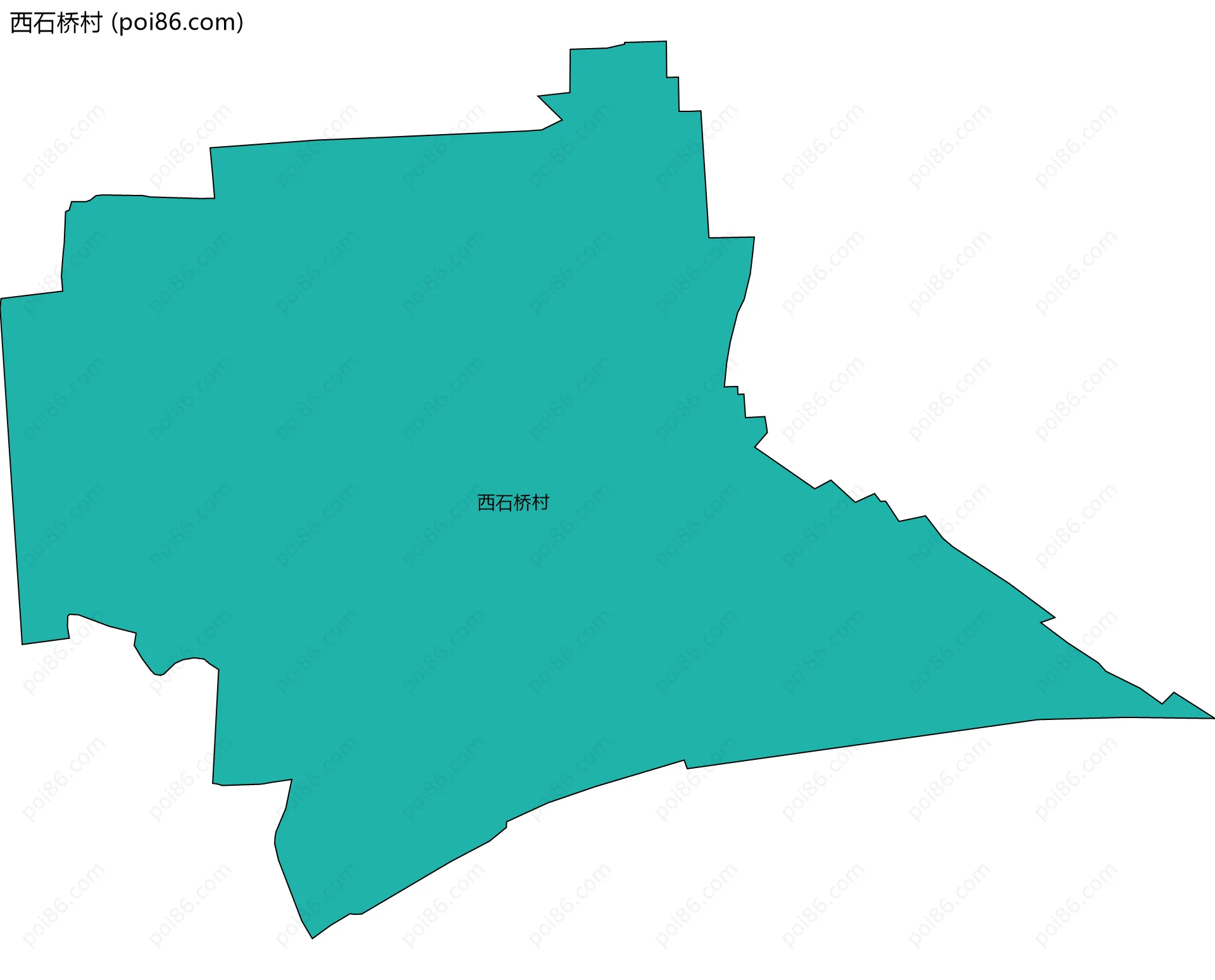 西石桥村边界地图