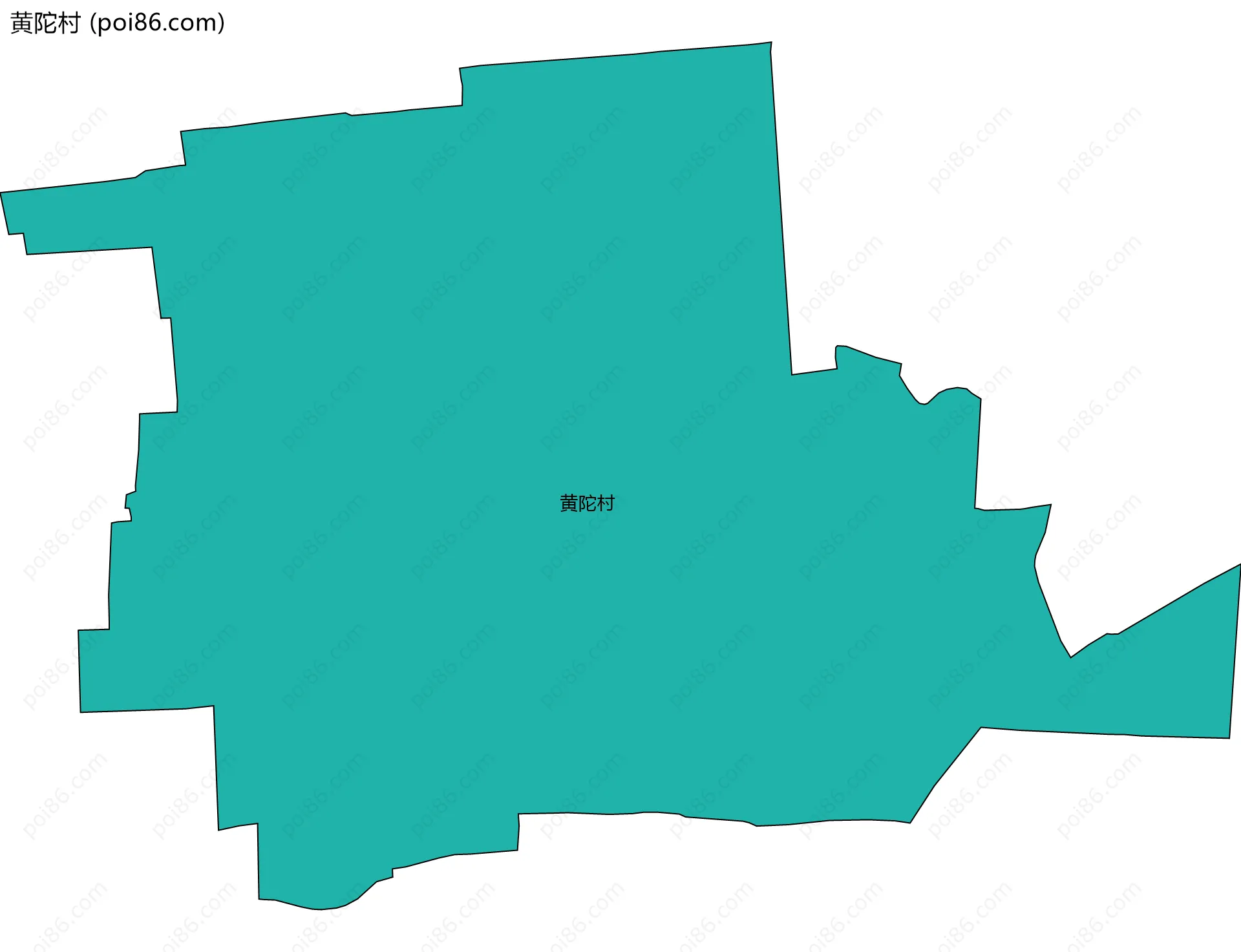 黄陀村边界地图