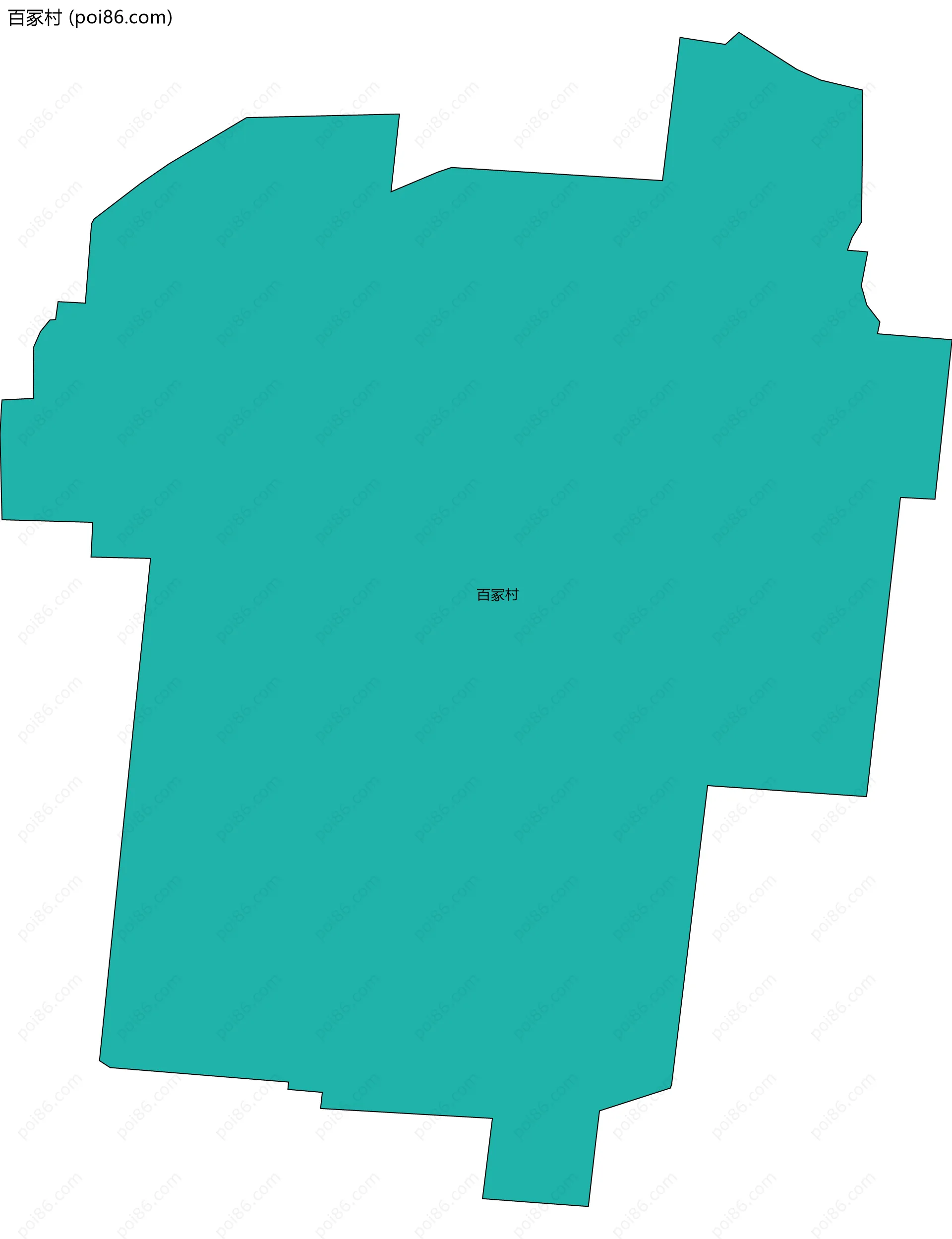 百冢村边界地图