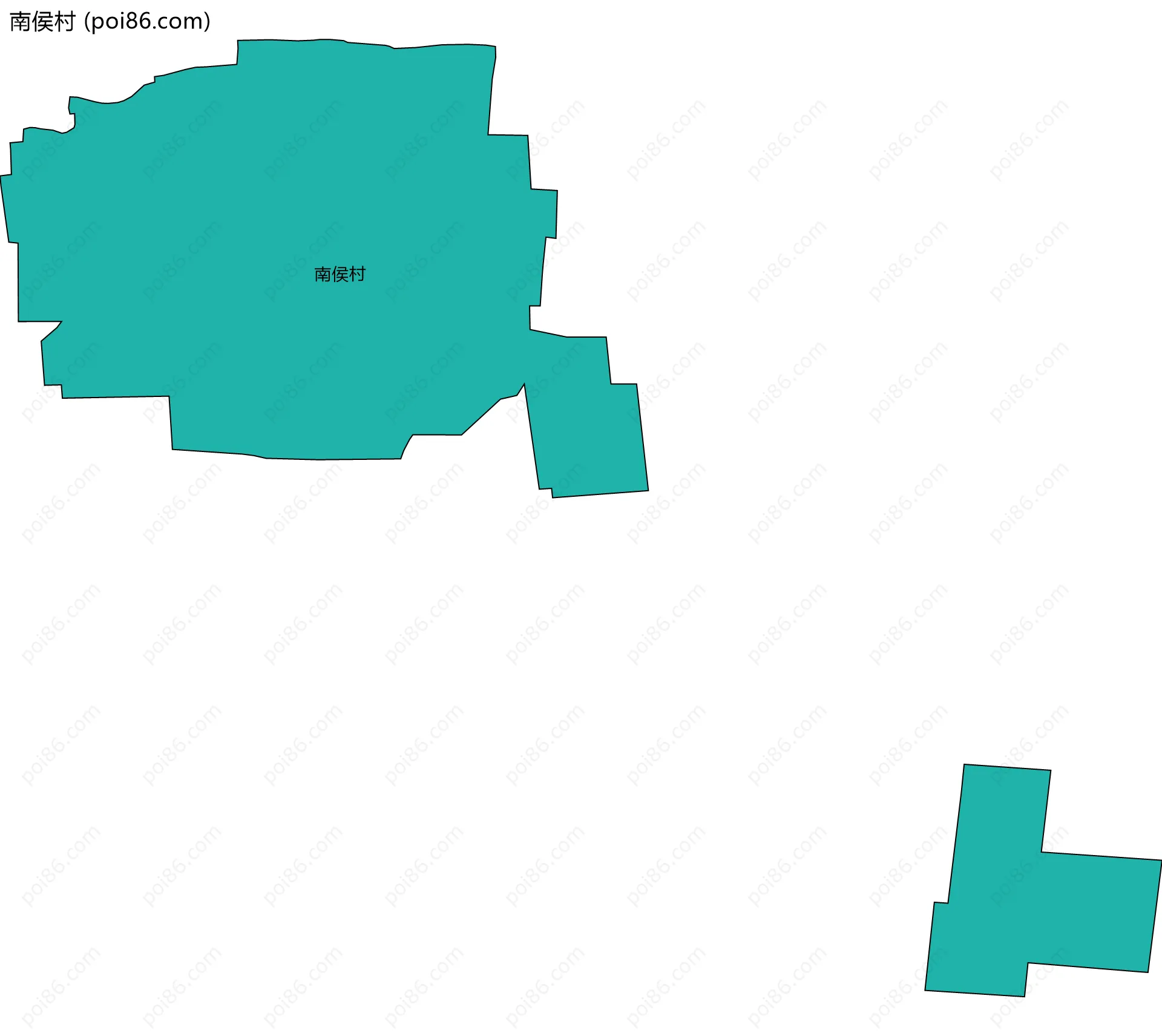 南侯村边界地图