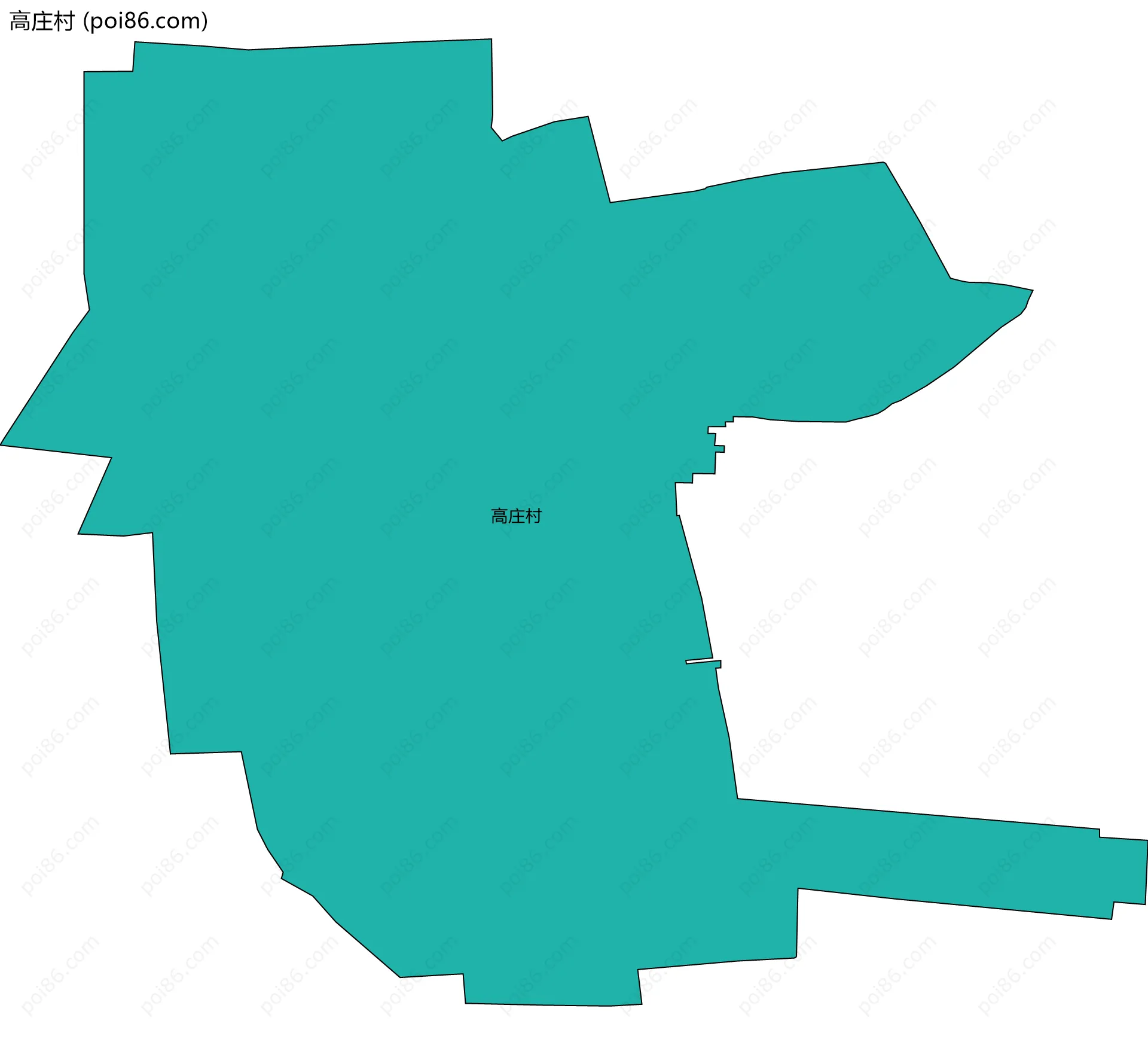 高庄村边界地图