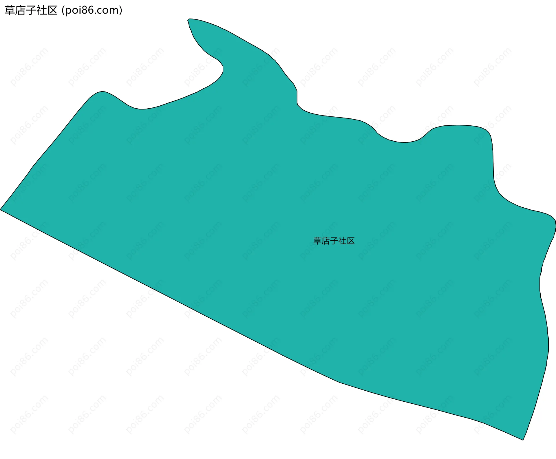 草店子社区边界地图