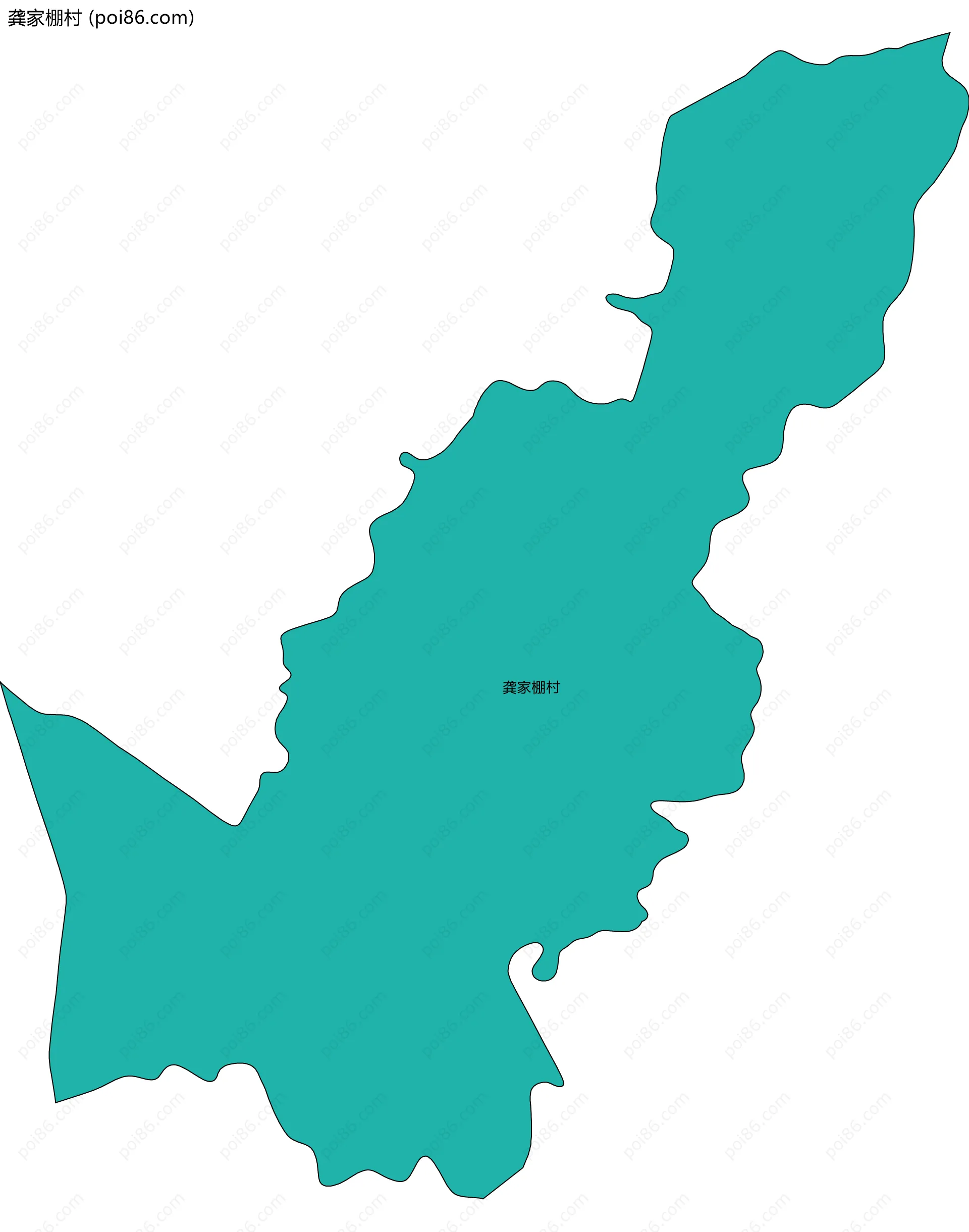 龚家棚村边界地图