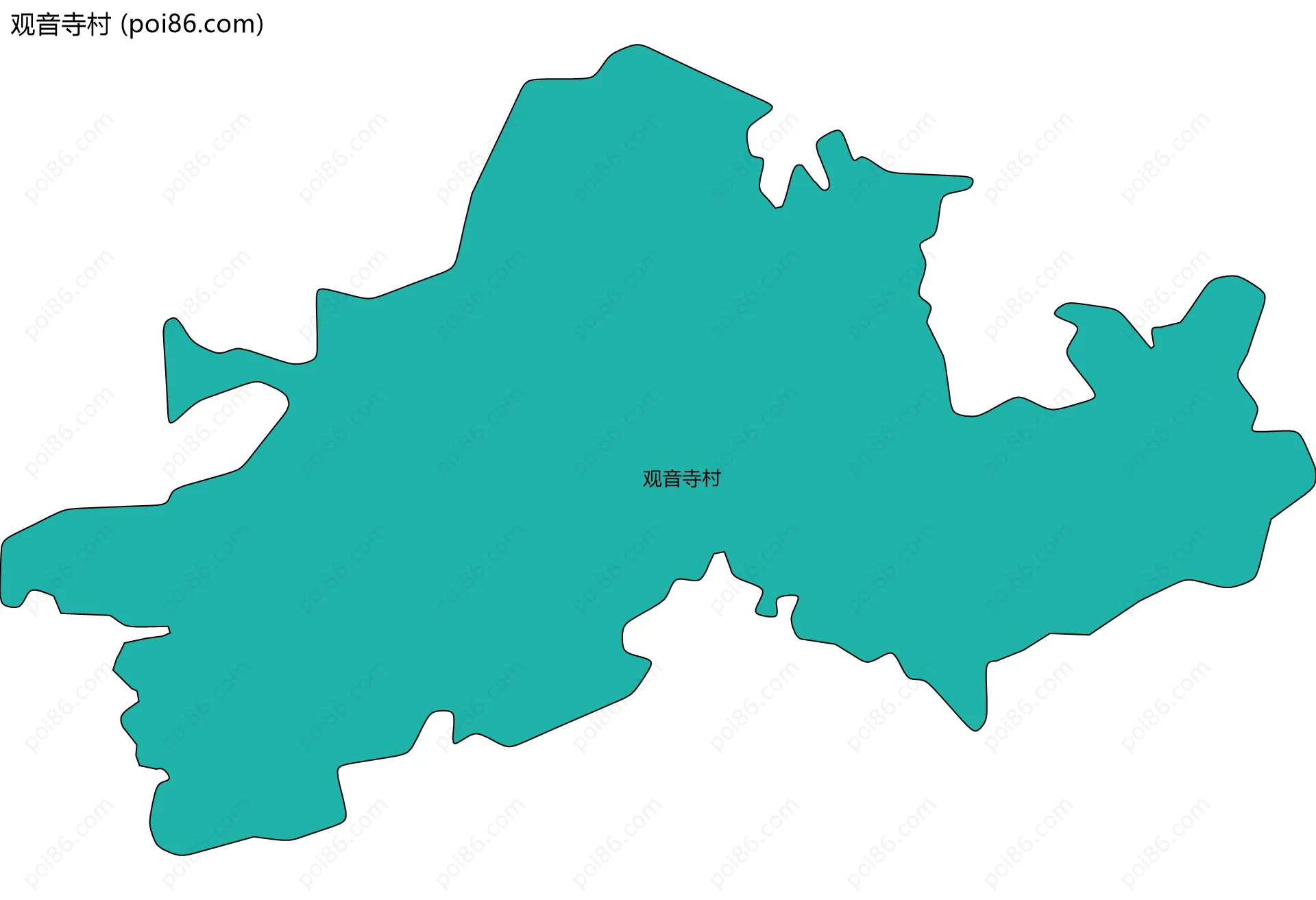 观音寺村边界地图