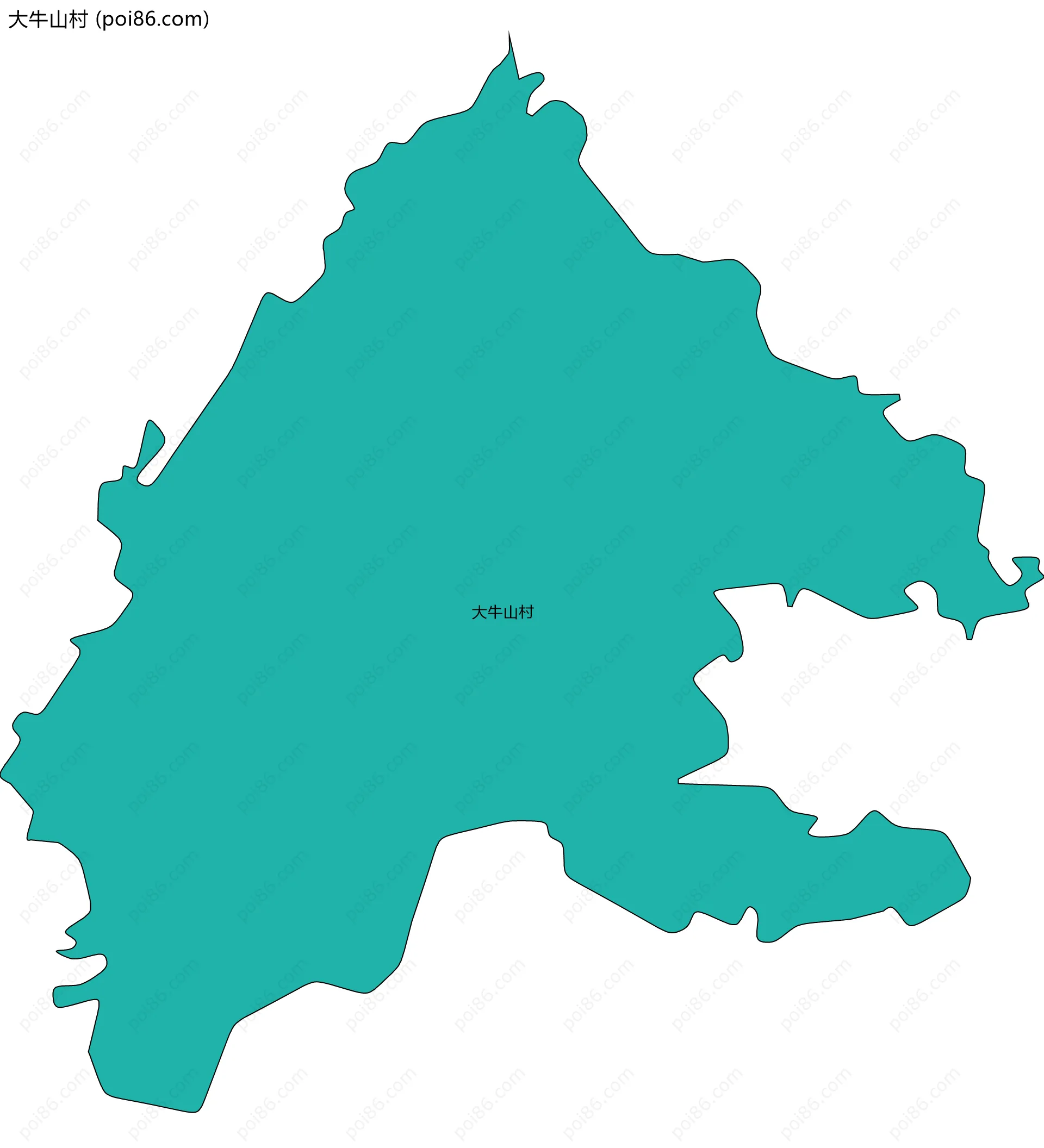 大牛山村边界地图