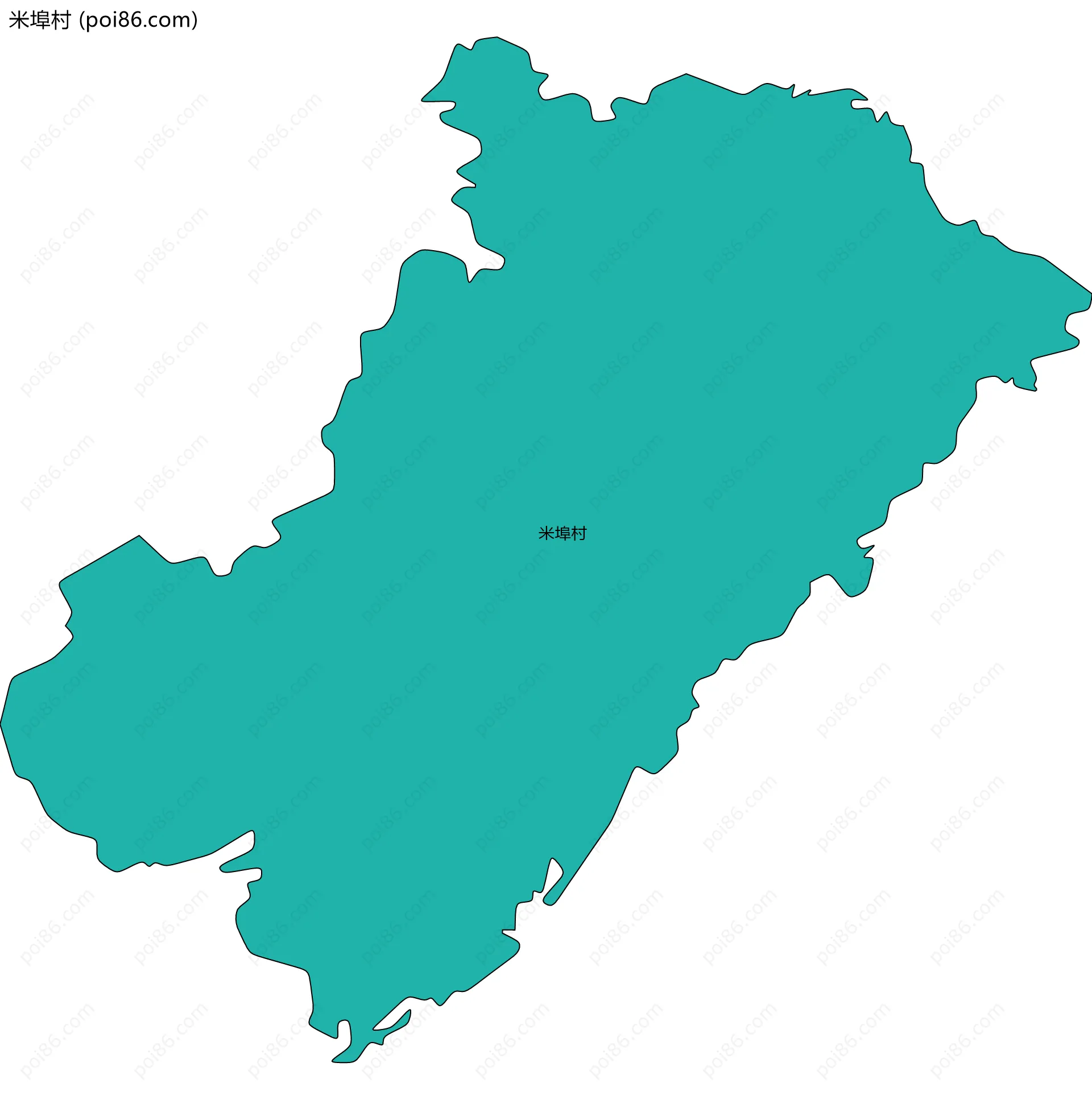 米埠村边界地图