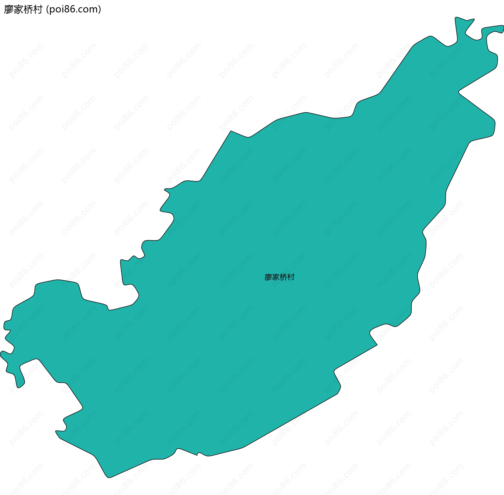 廖家桥村边界地图