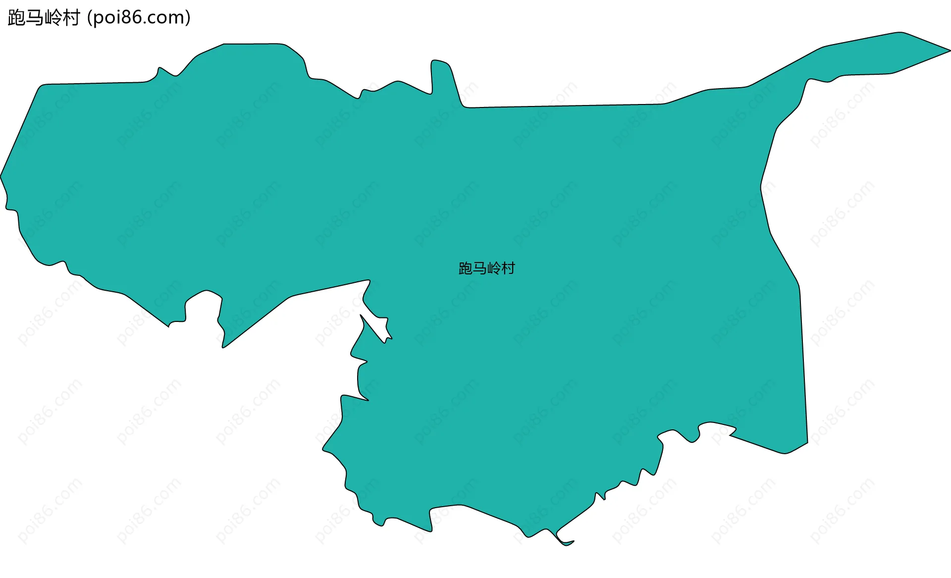 跑马岭村边界地图