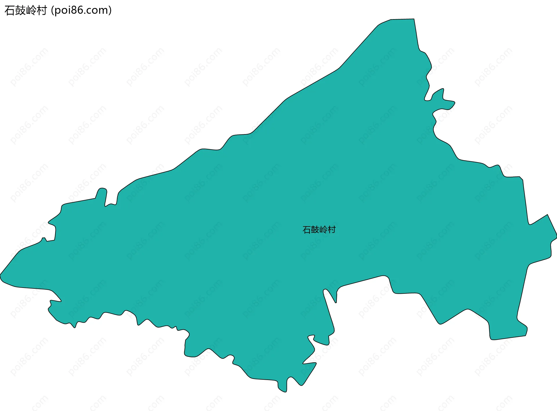石鼓岭村边界地图