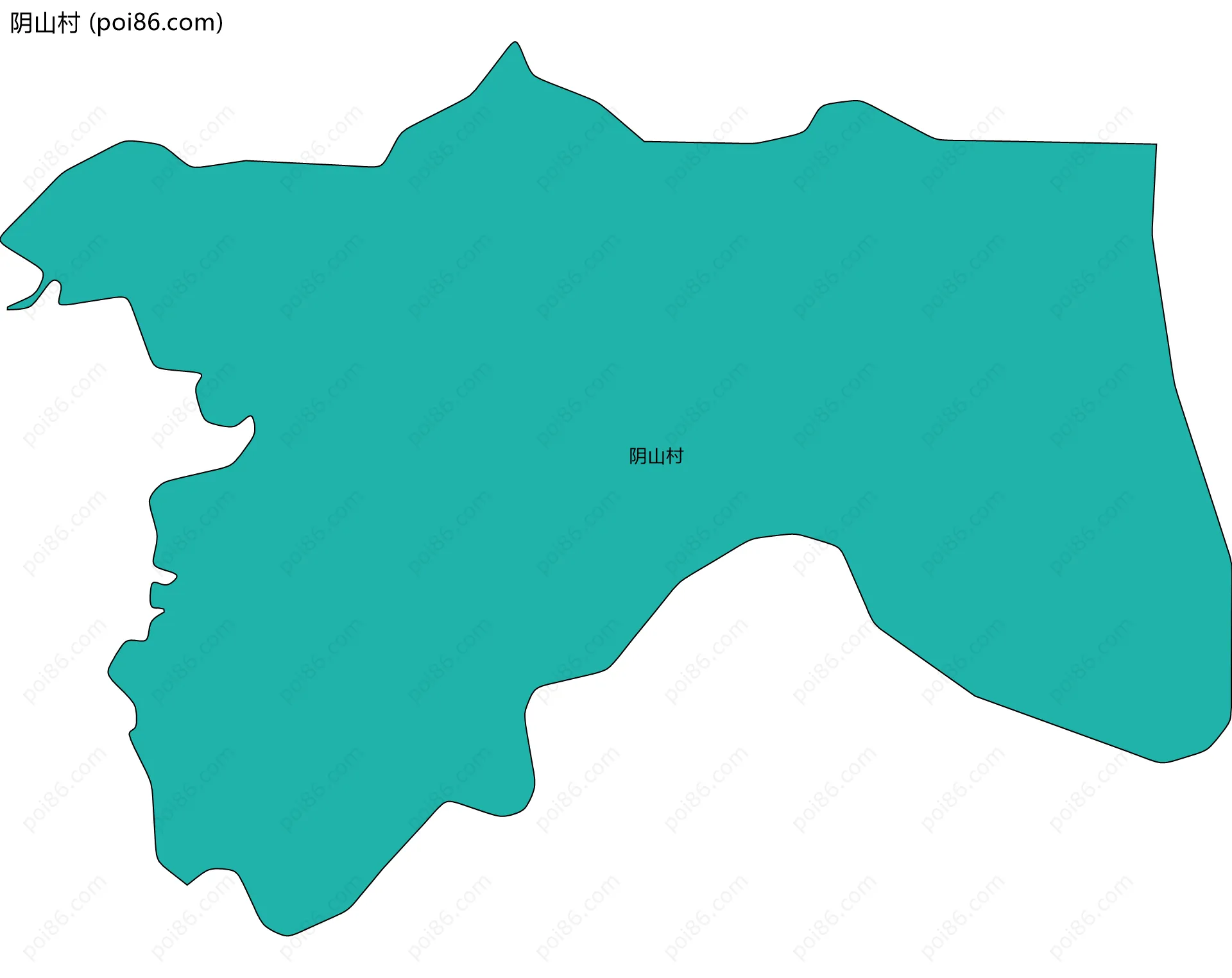 阴山村边界地图