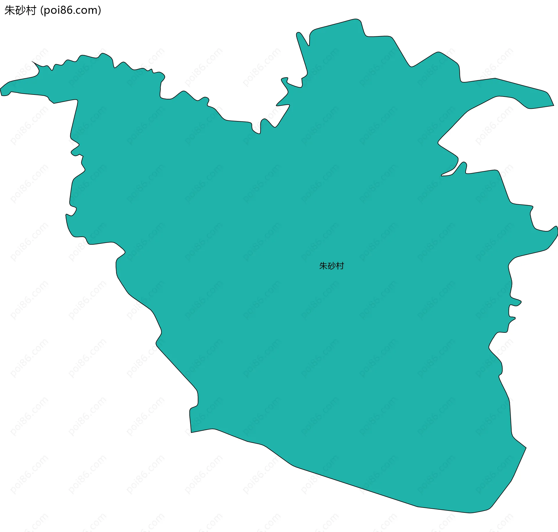 朱砂村边界地图