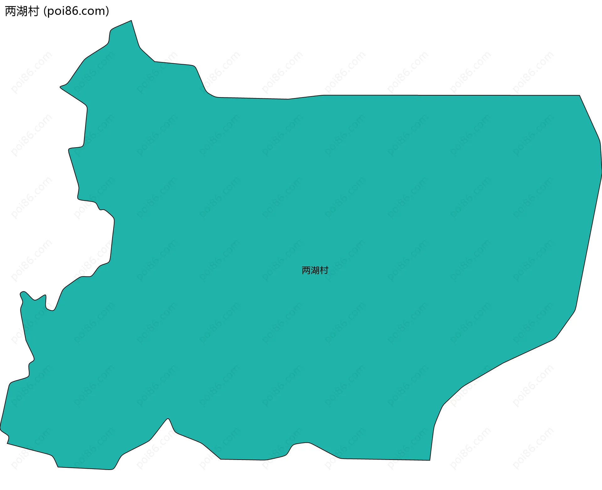 两湖村边界地图