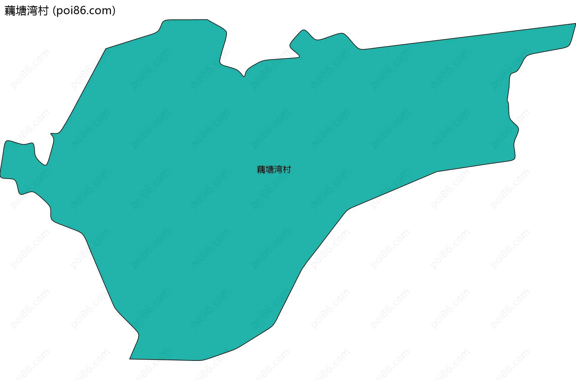 藕塘湾村边界地图