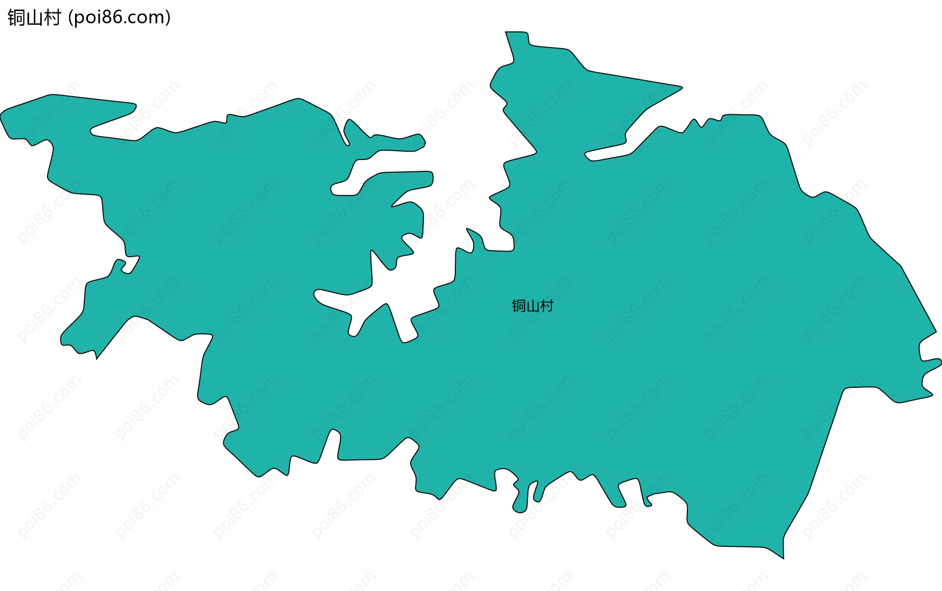 铜山村边界地图