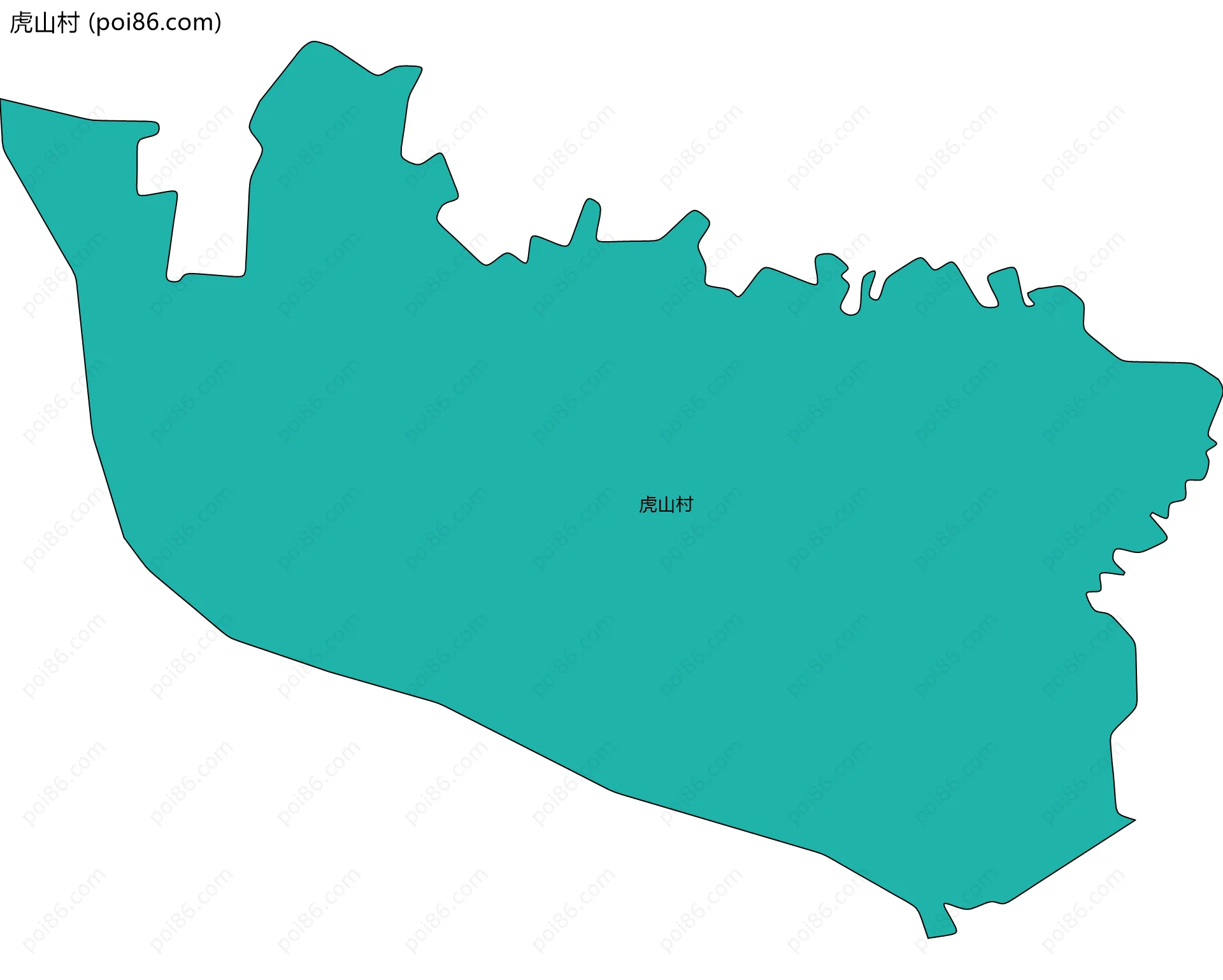 虎山村边界地图