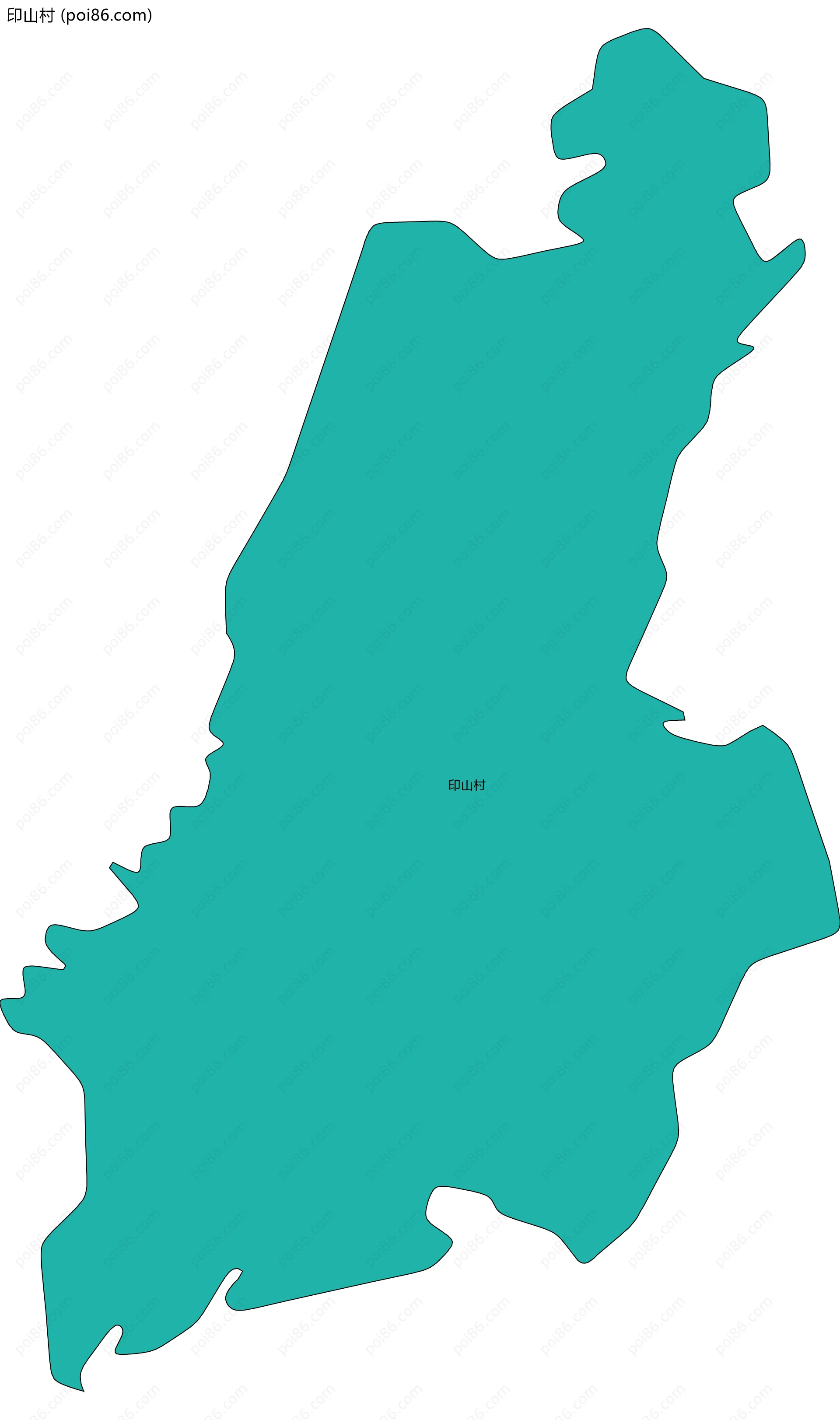 印山村边界地图