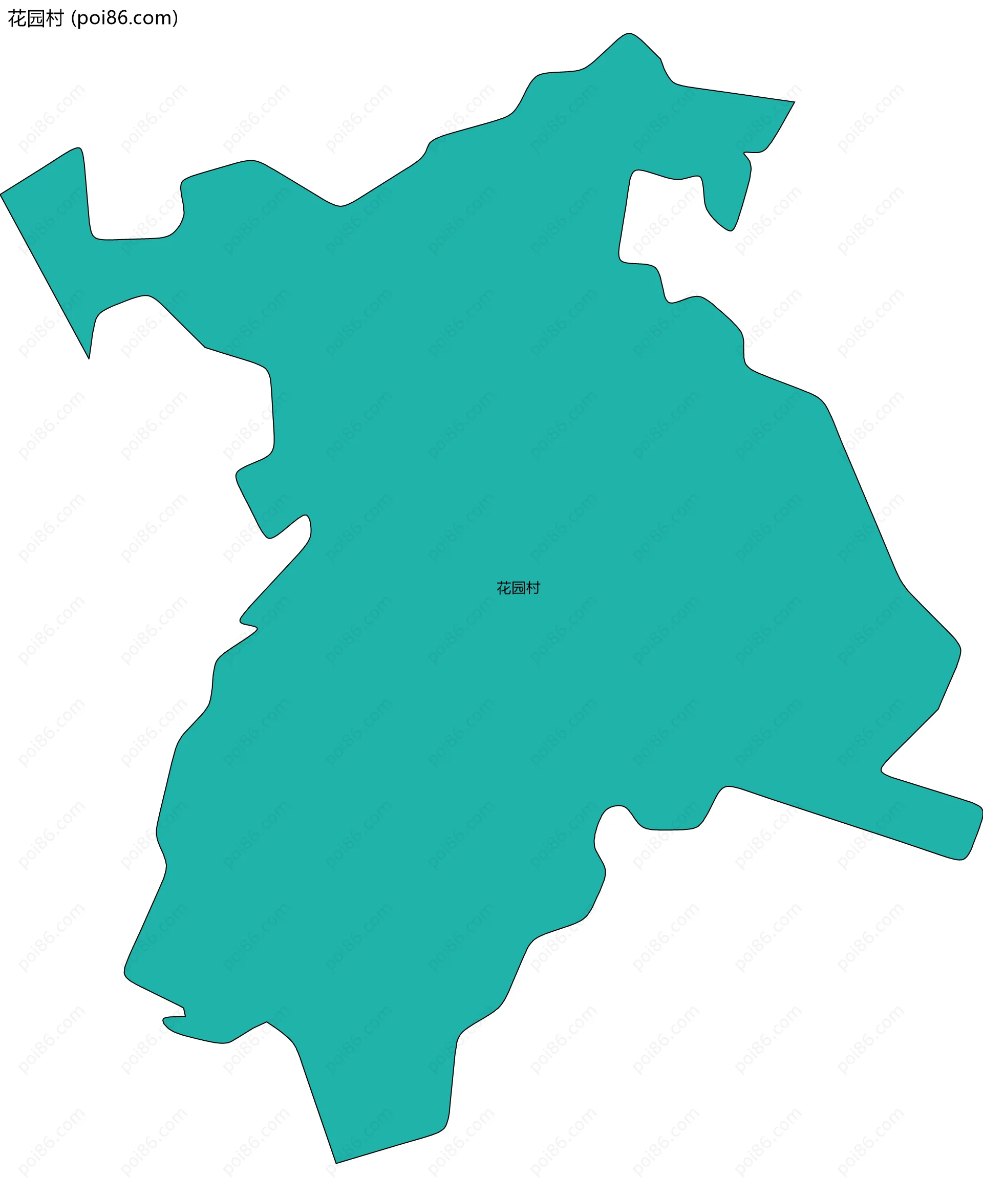 花园村边界地图