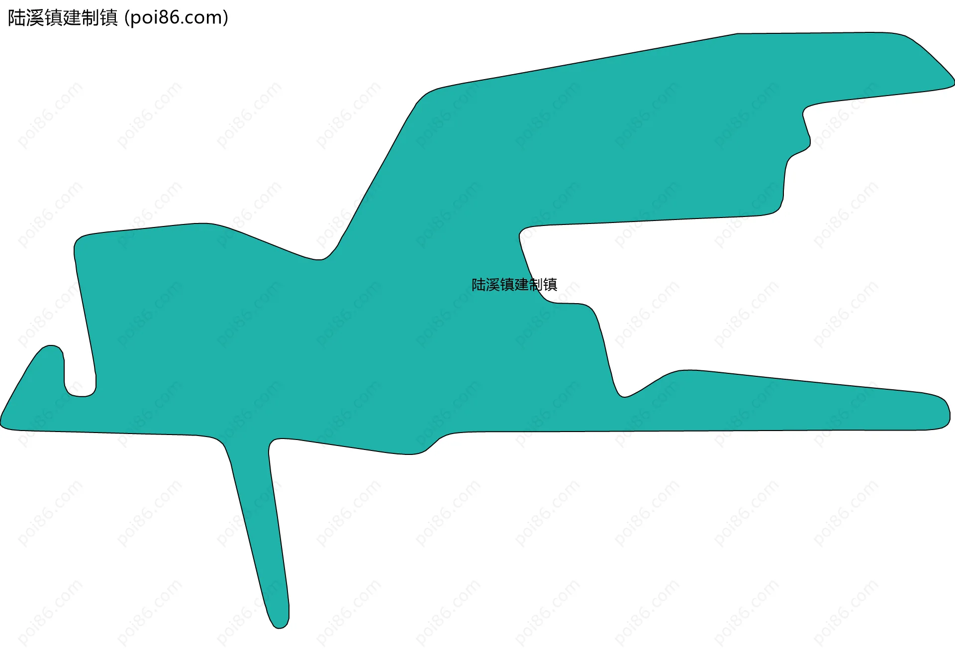 陆溪镇建制镇边界地图