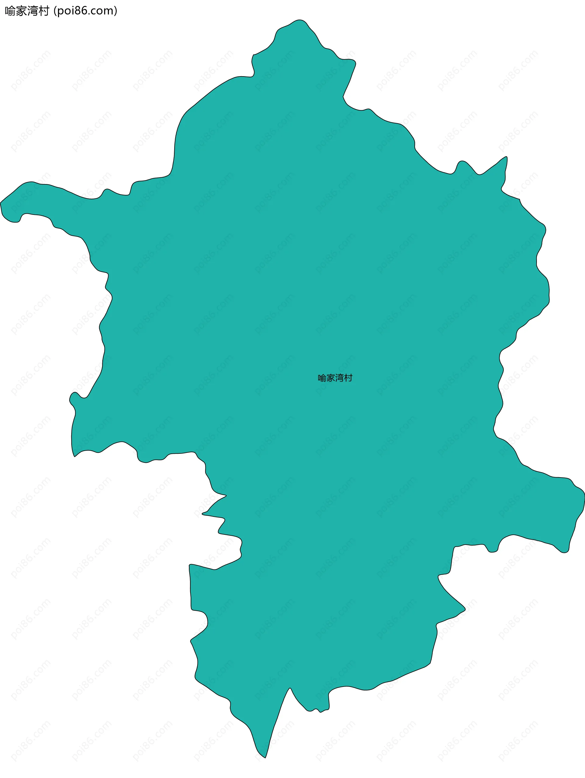 喻家湾村边界地图