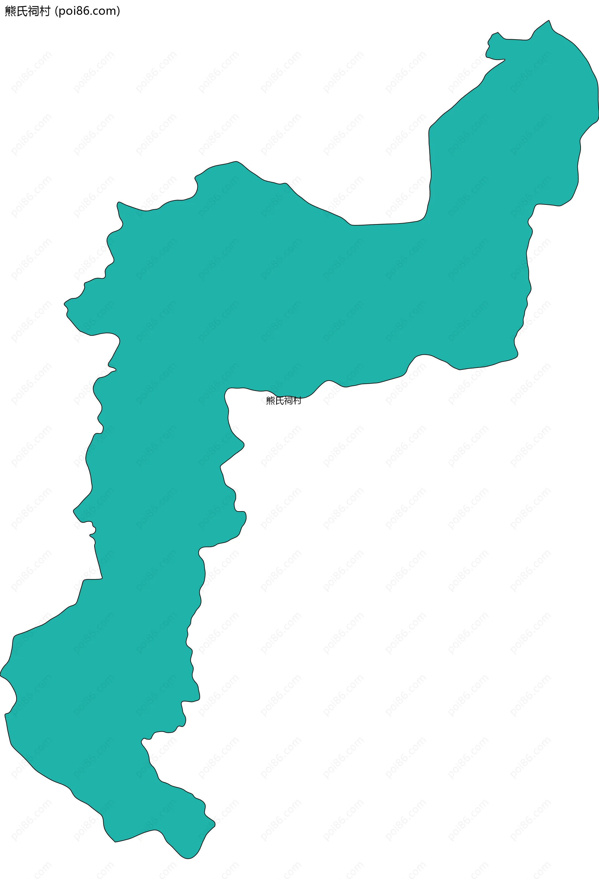 熊氏祠村边界地图