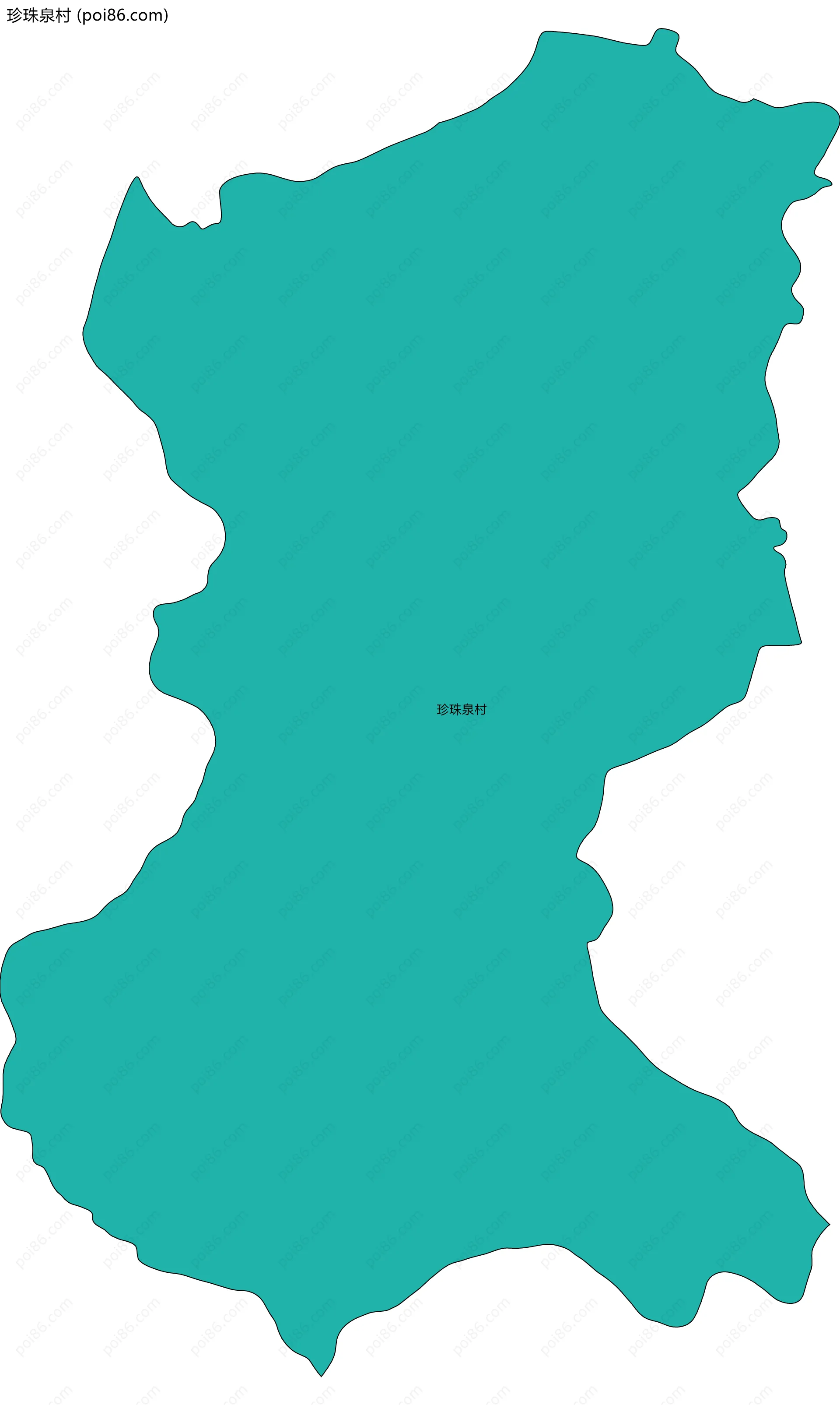 珍珠泉村边界地图