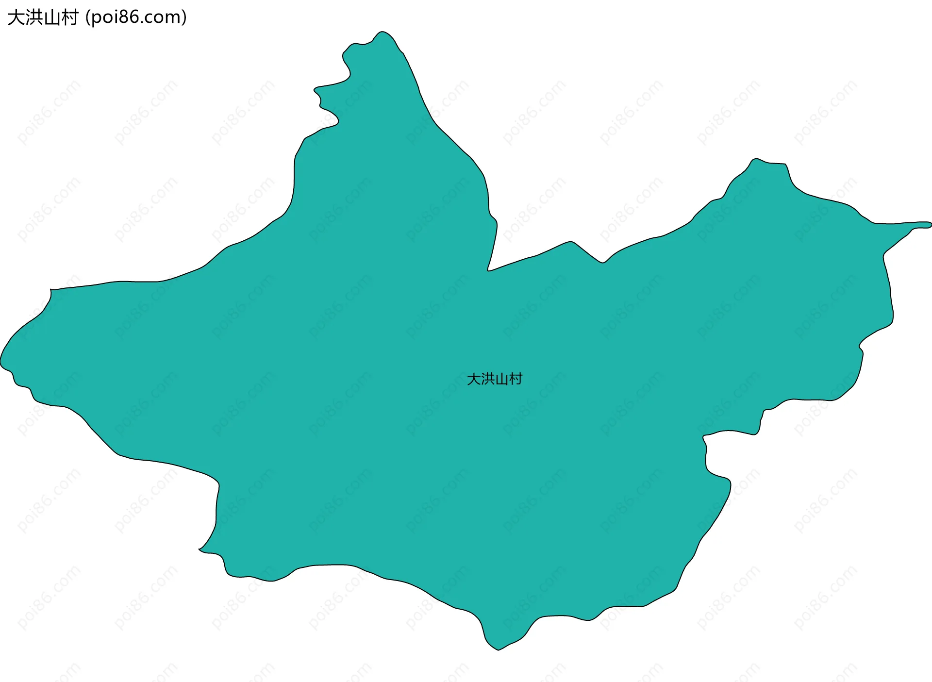 大洪山村边界地图