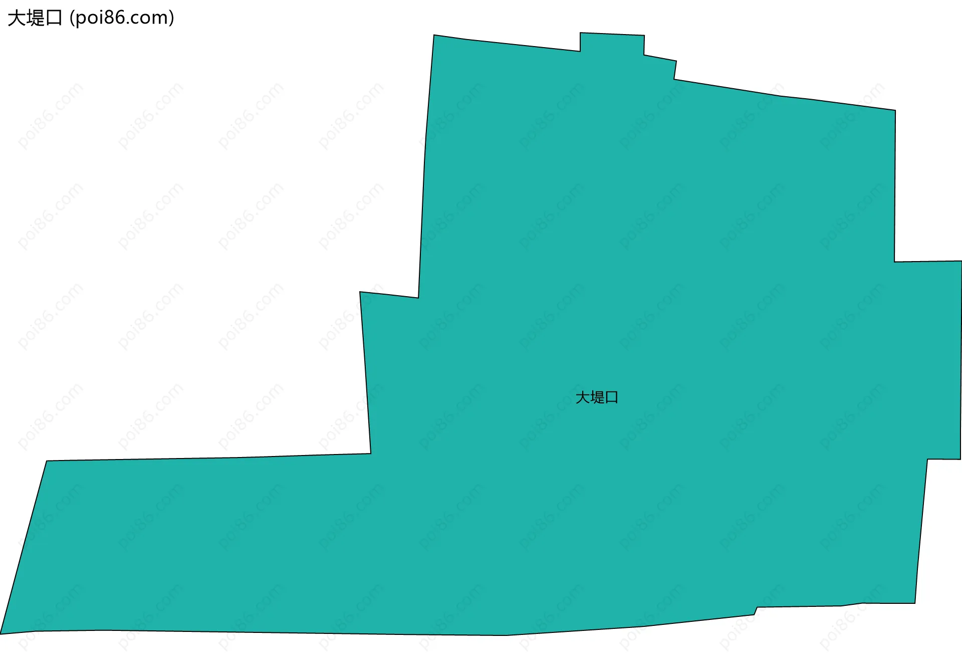大堤口边界地图