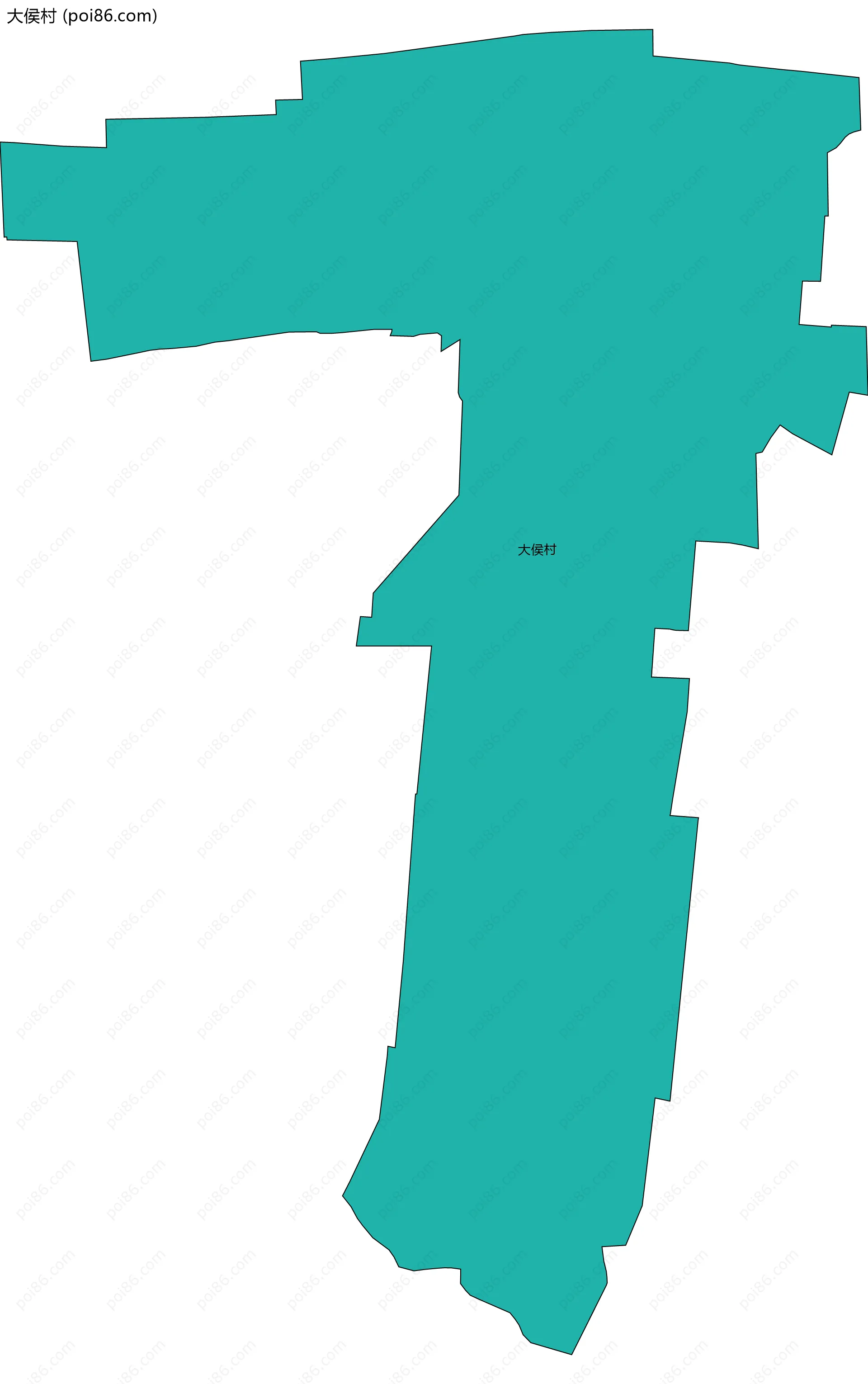 大侯村边界地图